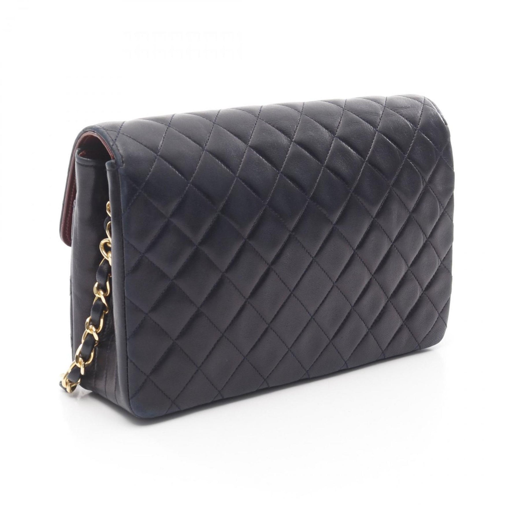 CHANEL Matelasse Single Flap Shoulder Bag in Lambskin (Sheepskin)