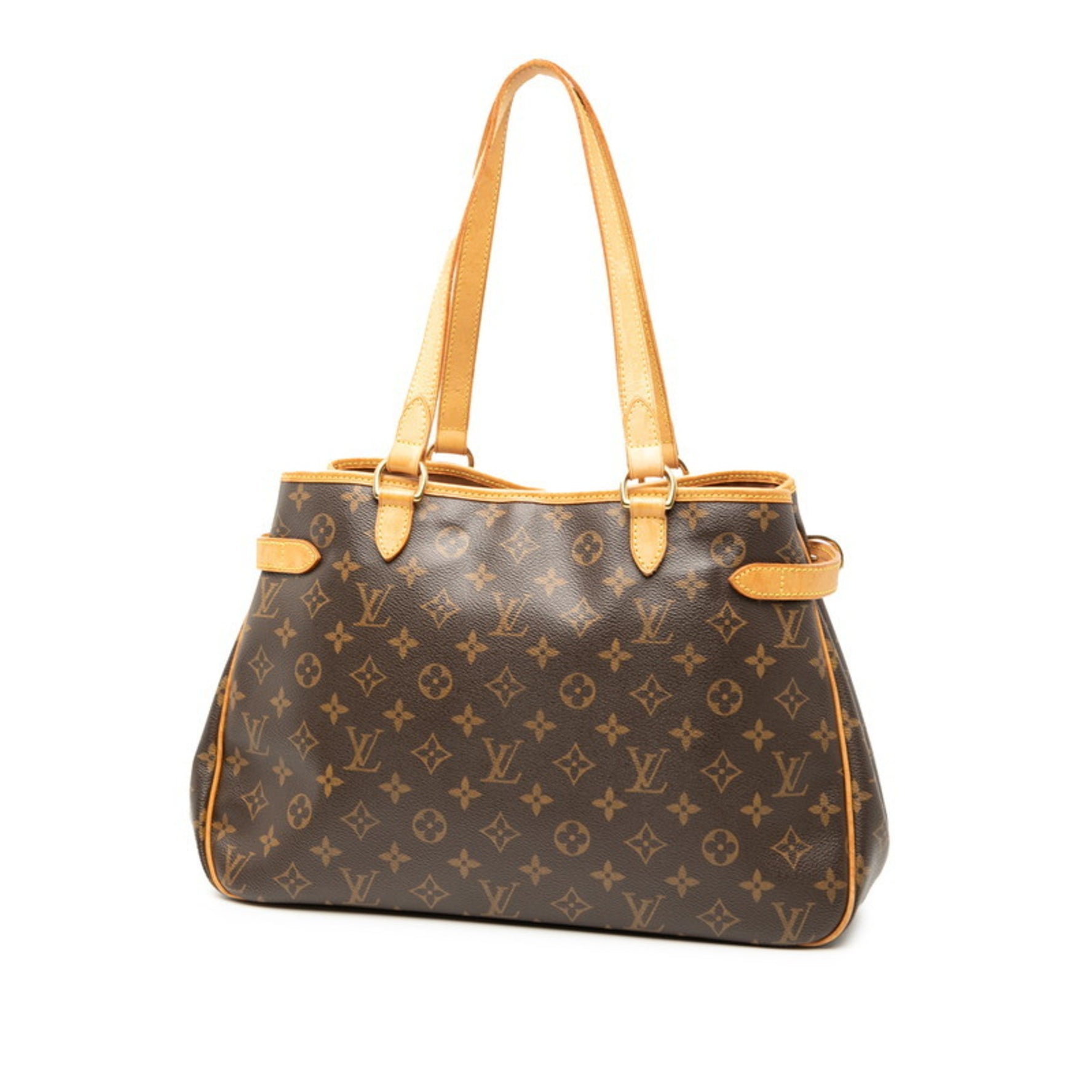 Louis Vuitton Monogram Batignolles Horizontal Shoulder Bag Tote Brown Leather LOUIS VUITTON