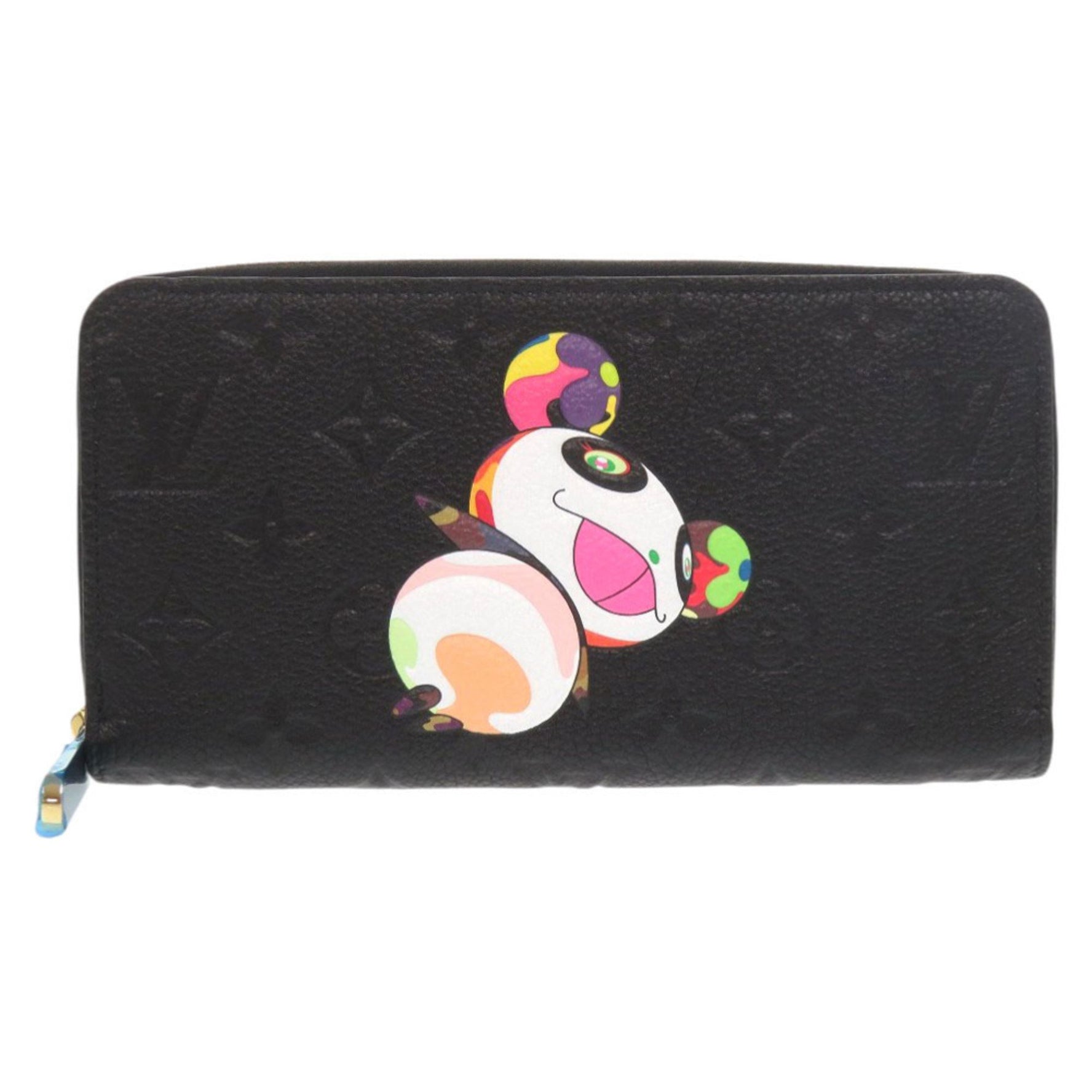 Unused Louis Vuitton Zippy Wallet, LV x TM, Takashi Murakami, Japan Limited Edition, Monogram Empreinte Panda, IC Noir, Long Wallet 1171, LOUIS VUITTON