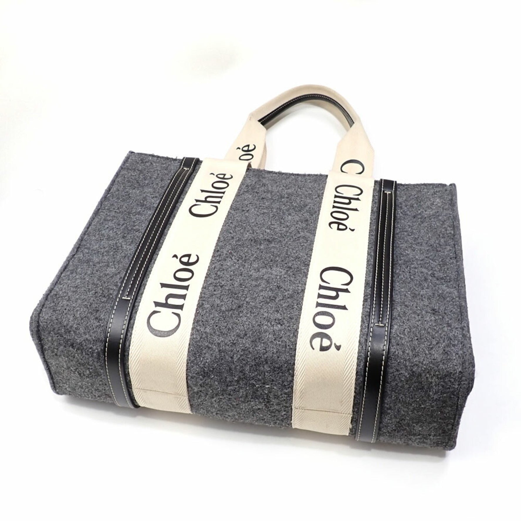 Chloé Chloe Woody Tote Bag, Felt and Leather