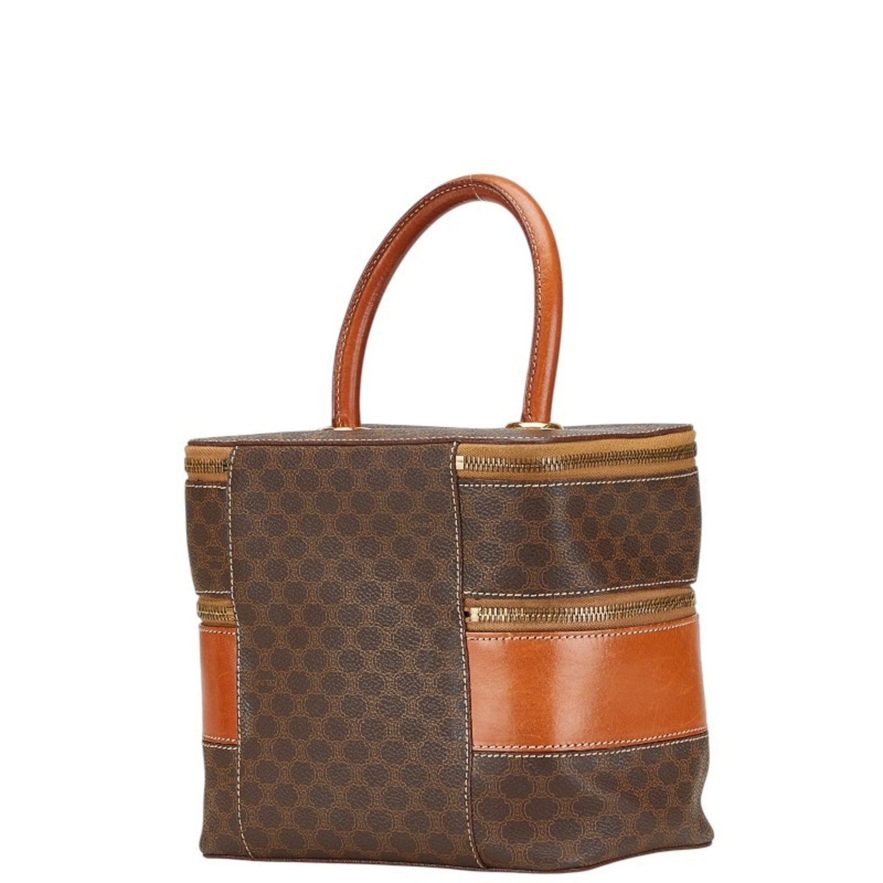 Celine Macadam Vanity Bag and Makeup Box in Leather