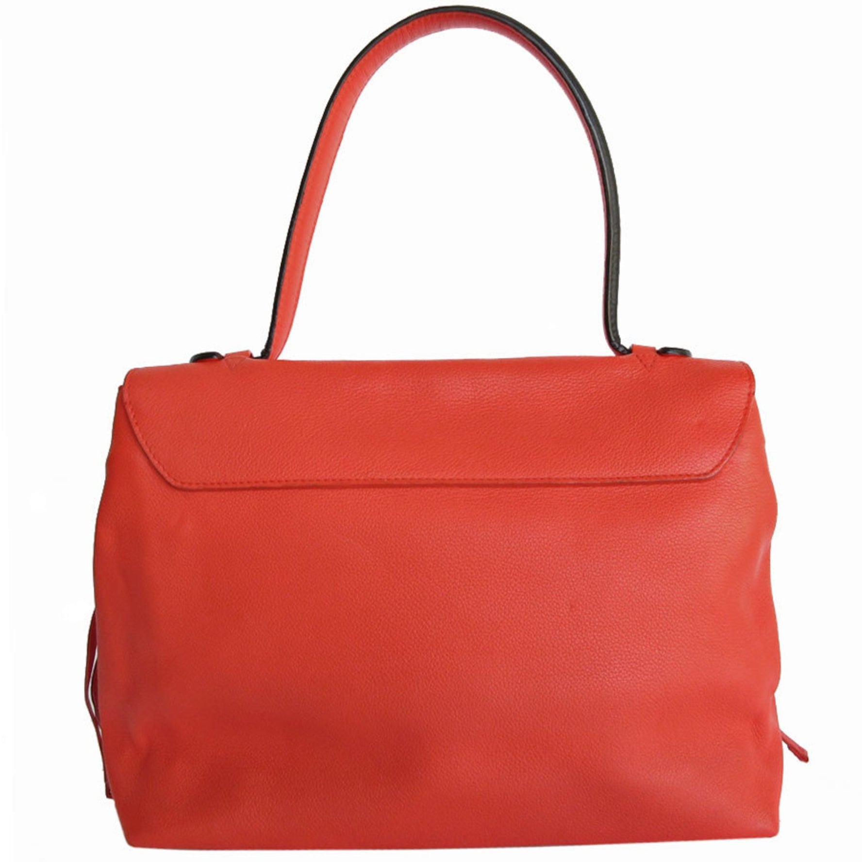 Louis Vuitton Shoulder Bag Cartable Lock Me 2 Leather Orange Red Black Gold