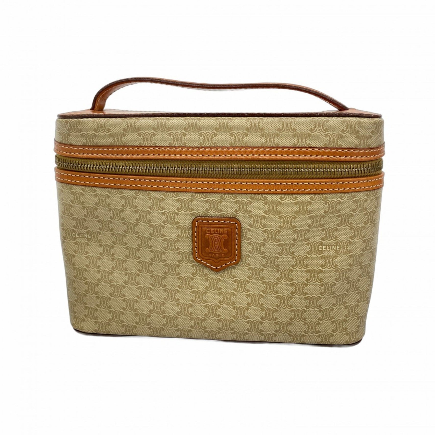 Celine Vanity Bag Macadam Beige Light Brown Women's