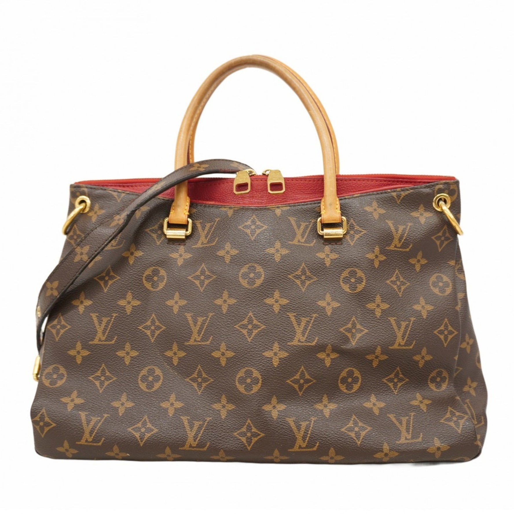 Louis Vuitton Monogram Pallas Handbag Brown Cerise Bag