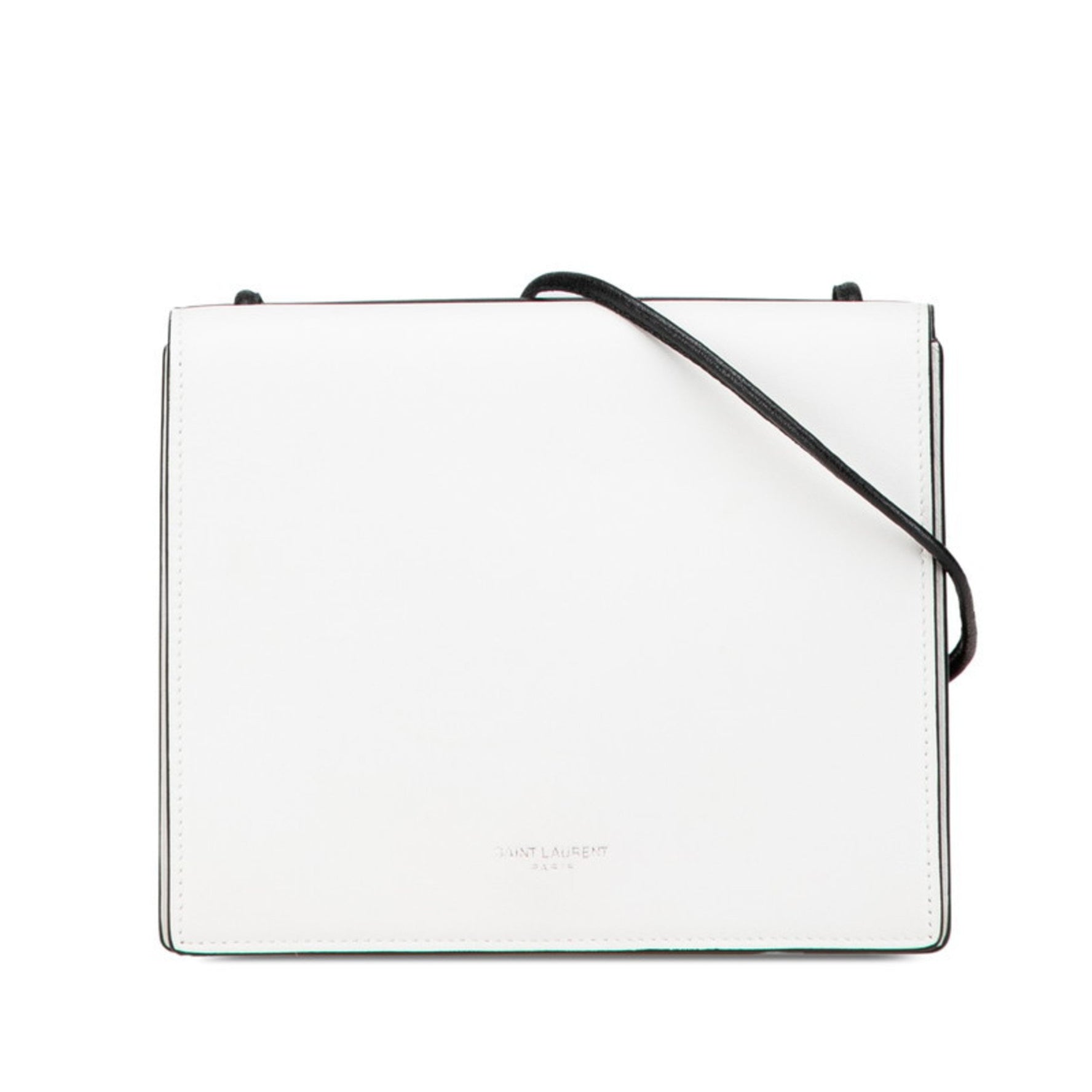 Saint Laurent Mini Shoulder Bag Black White Leather Women's SAINT LAURENT