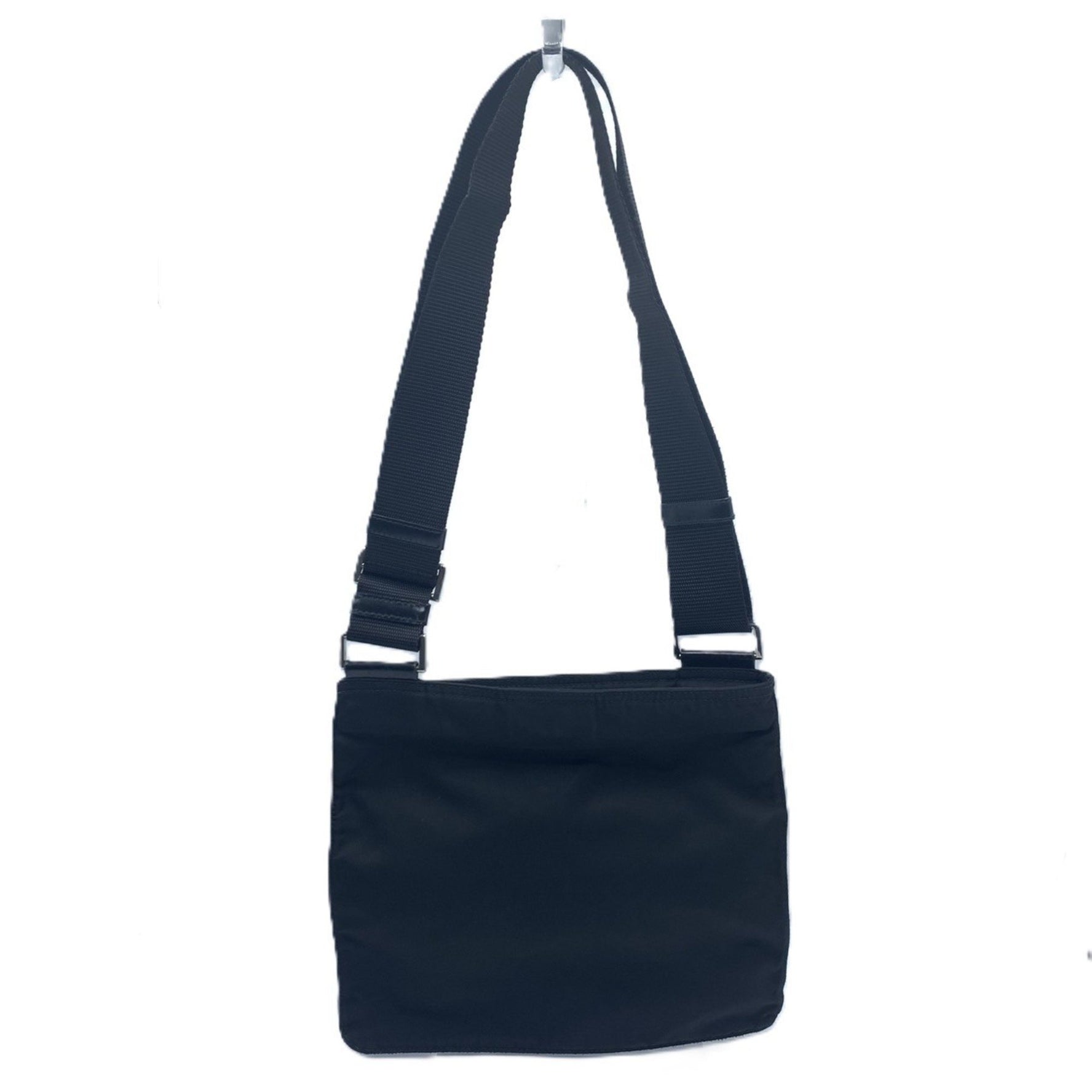 Prada nylon shoulder bag black for women and men triangular PRADA
