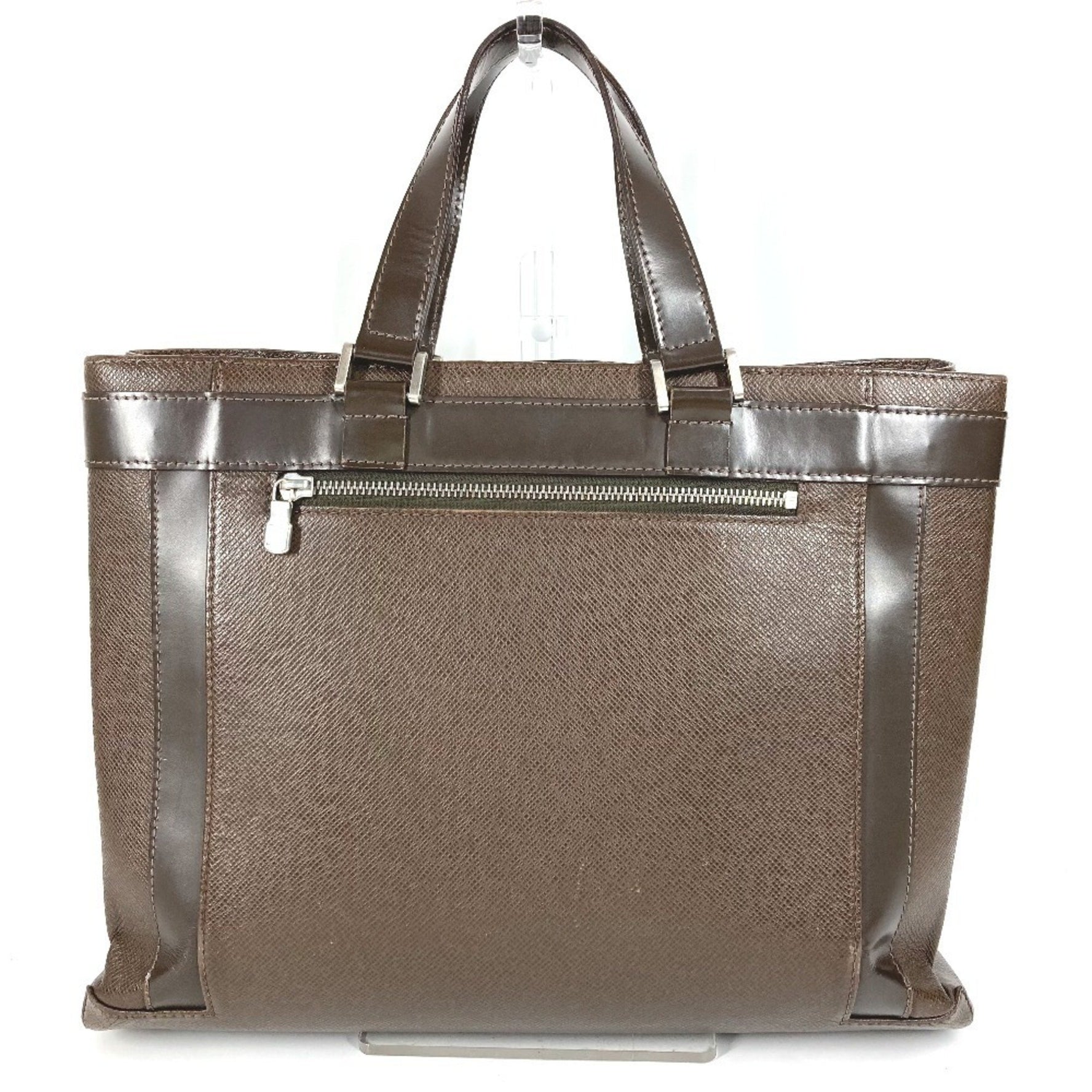 LOUIS VUITTON Taiga Kasbeck PM Tote Bag, Shoulder Business Handbag, Leather, Unisex, Grizzly Brown
