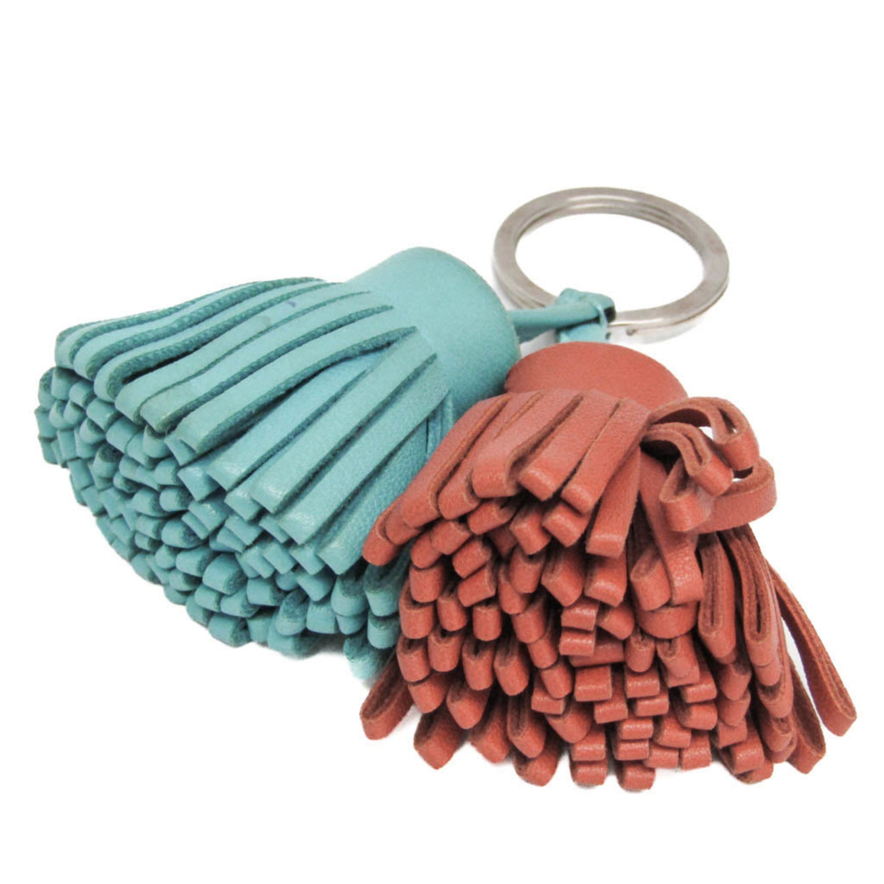 Hermes Carmen Uno Dos Keyring (Light Blue,Orange)