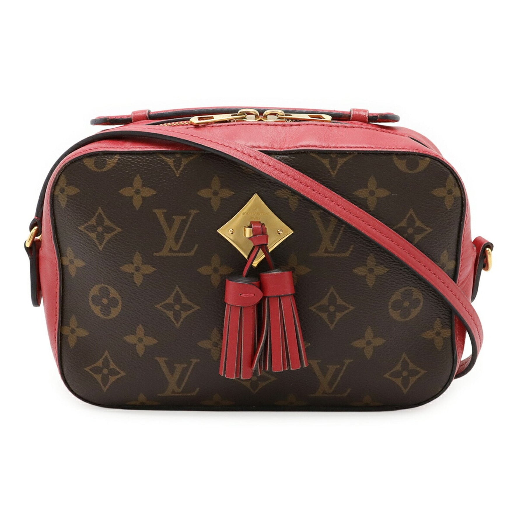 Louis Vuitton Monogram Saintonge Shoulder Bag with Tassel, Leather, Freesia Pink