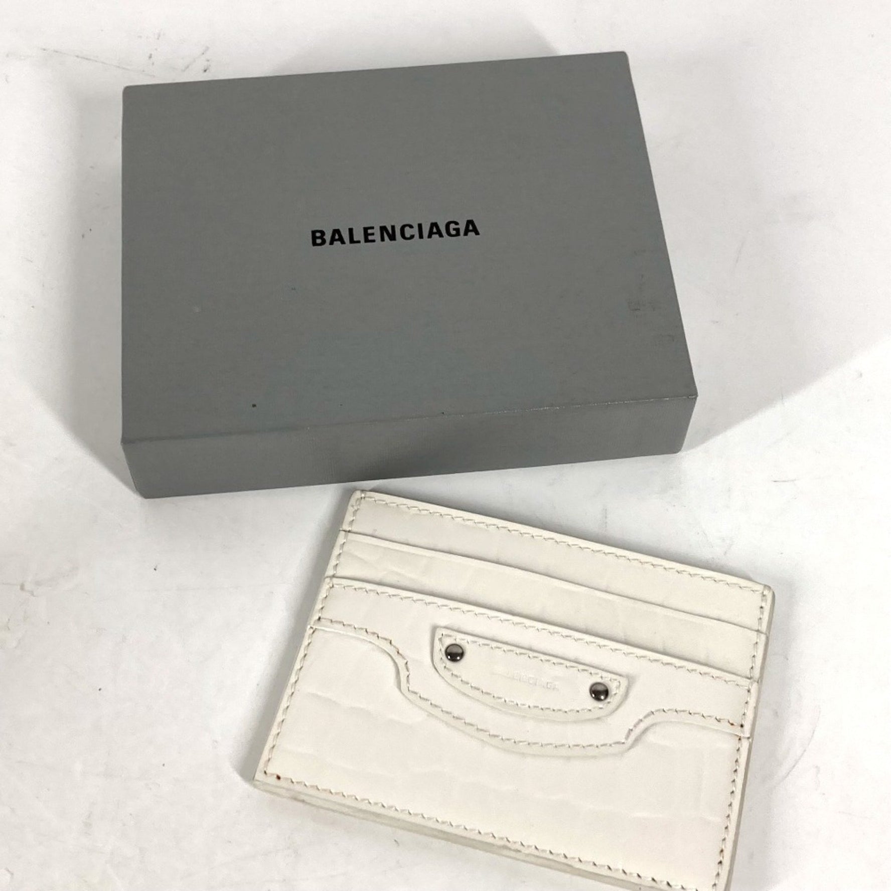 Balenciaga Business Card Holder Pass Case Card Case White