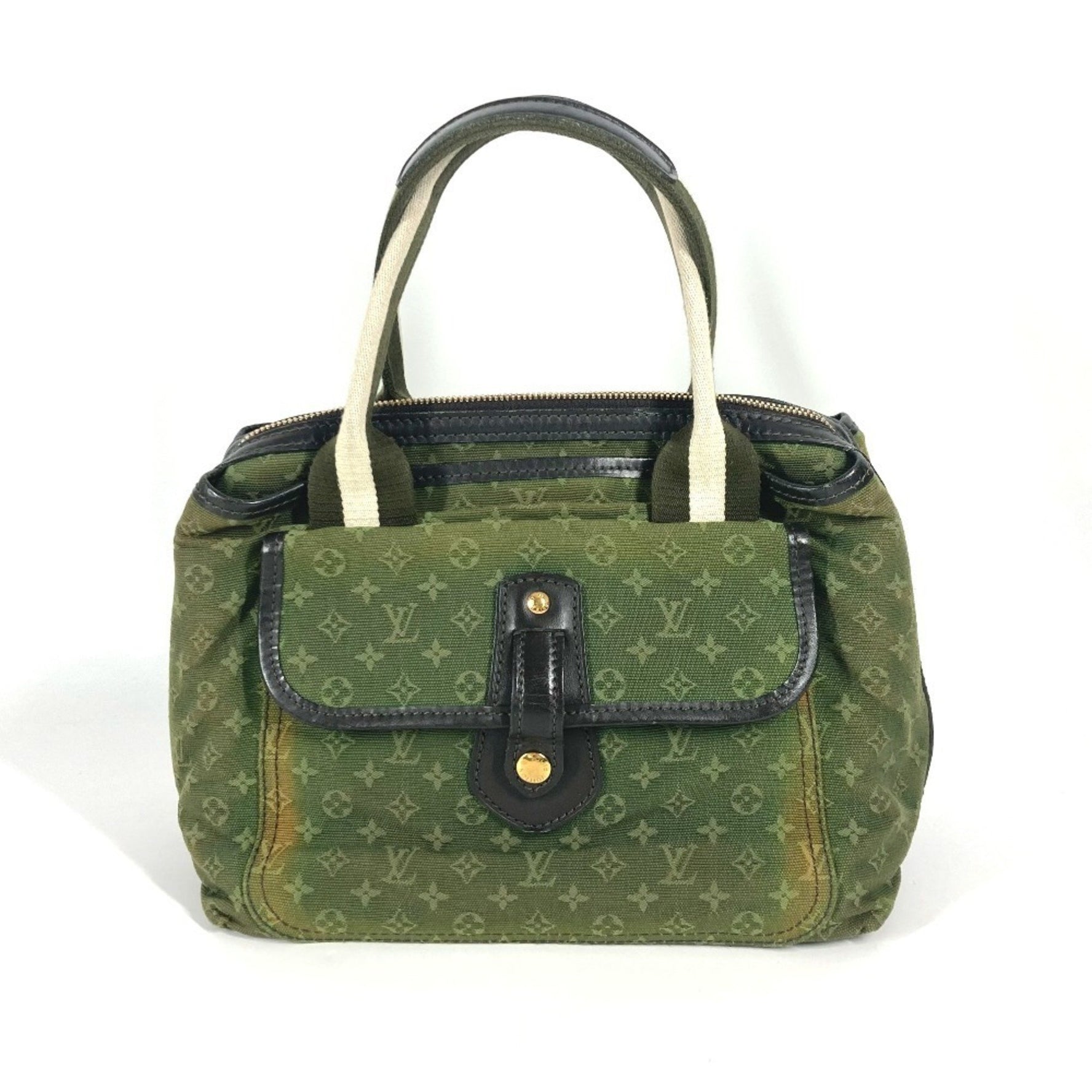 Louis Vuitton Monogram Mini Sac Marie Kate Boston Bag Handbag Canvas TST Khaki