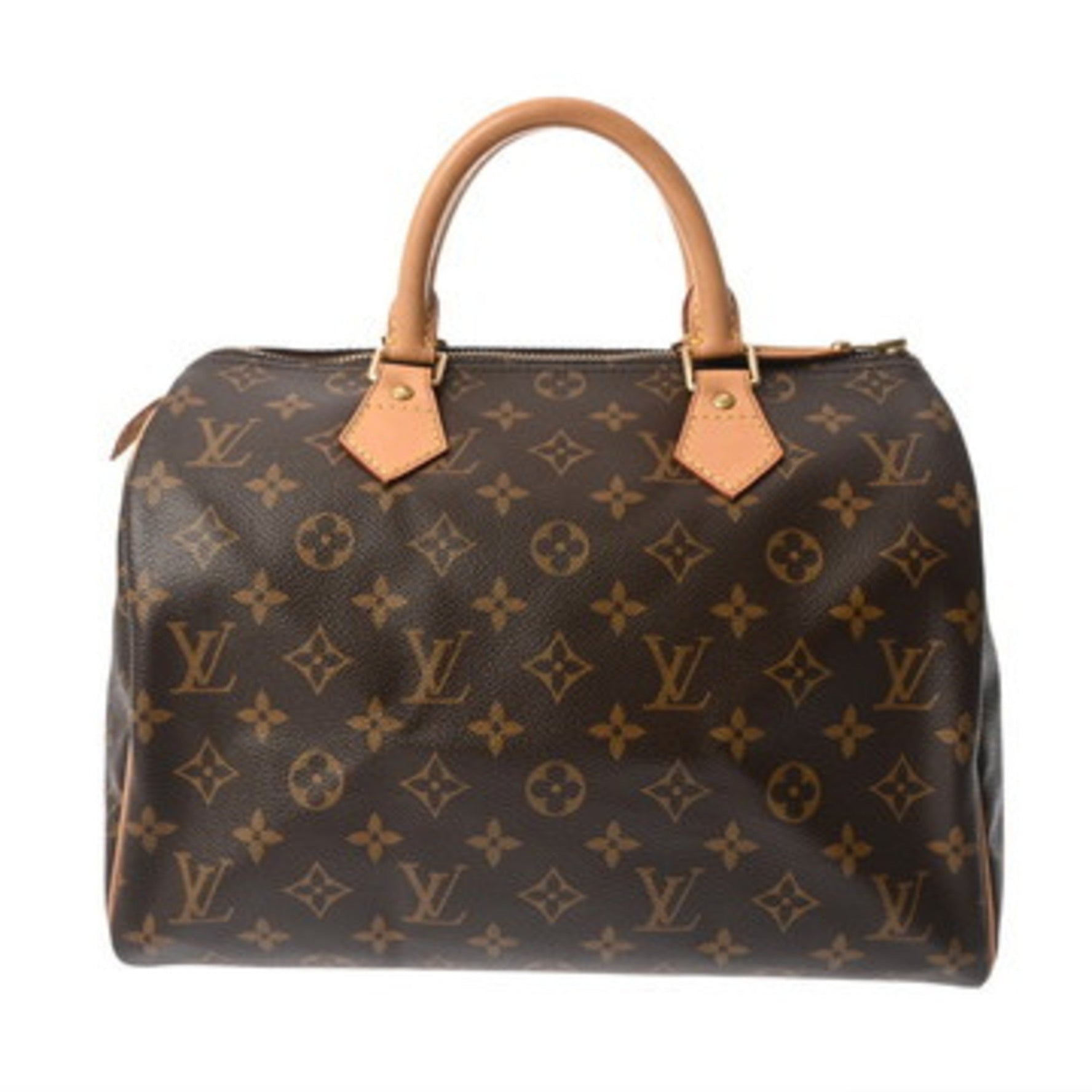 LOUIS VUITTON Louis Vuitton Monogram Speedy 30 (Old Model) Brown Canvas Handbag AB Rank Pre-owned Ginzo