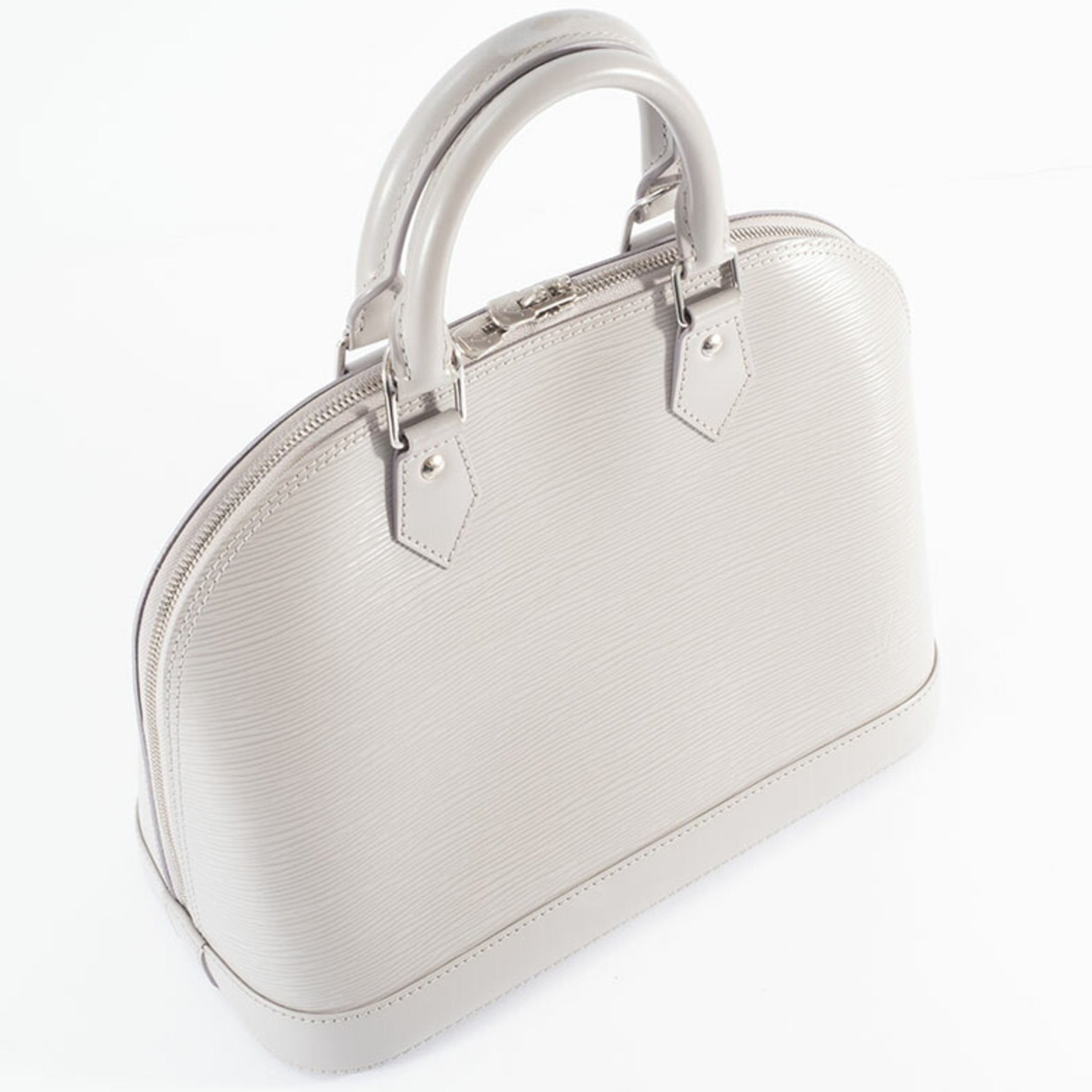 Louis Vuitton Alma PM Handbag Epi Leather Grey White