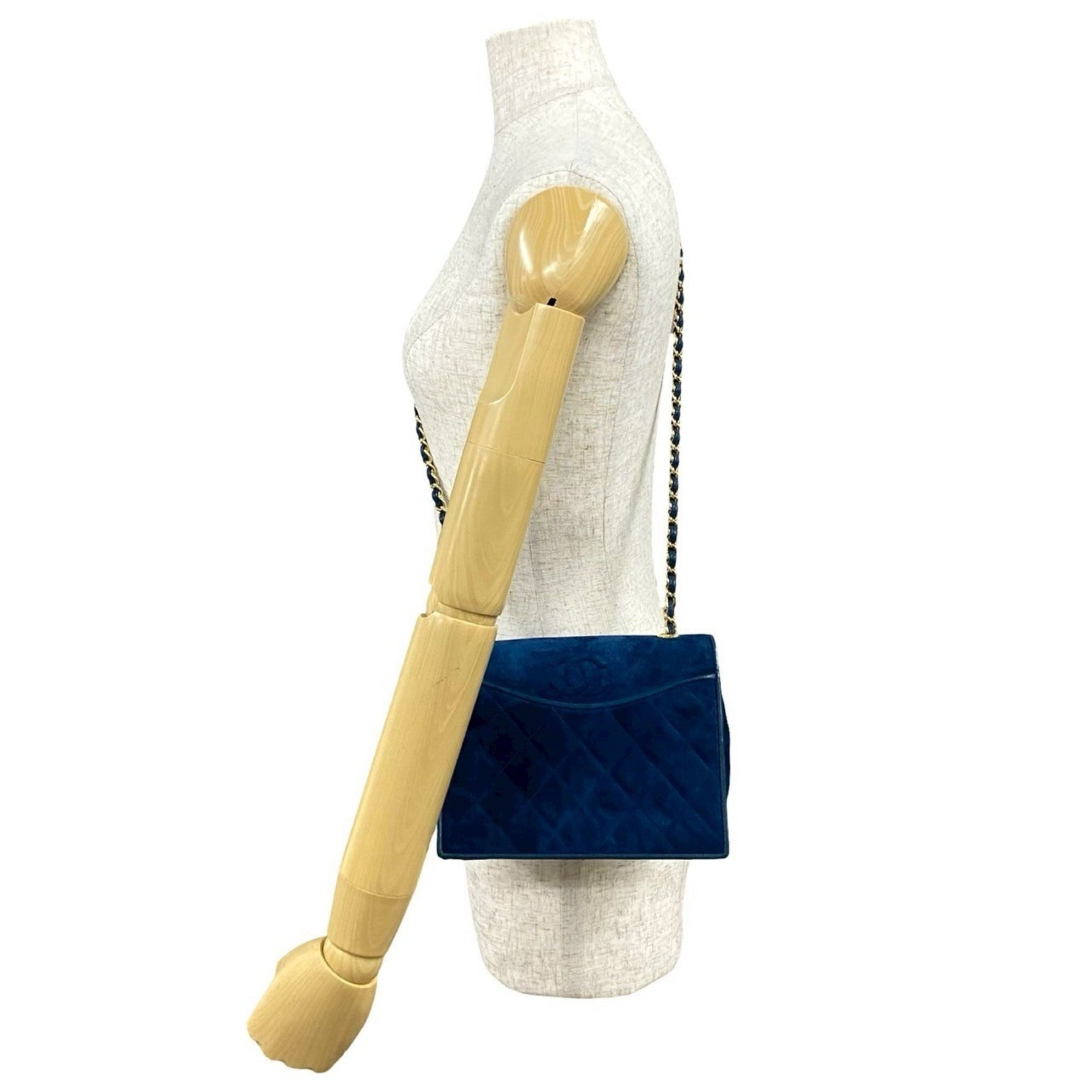 CHANEL Matelasse Coco Mark Suede Leather Chain Mini Shoulder Bag 06172