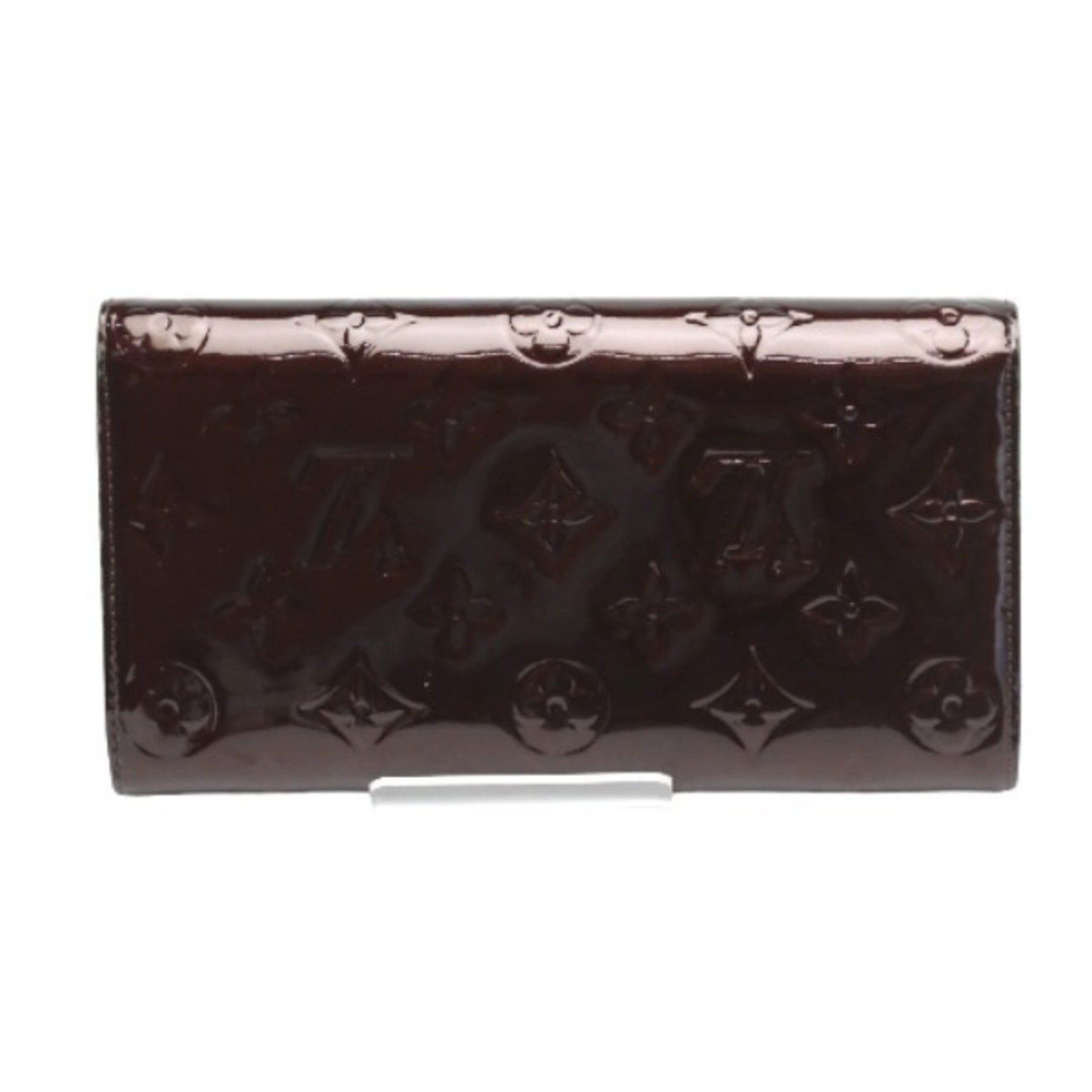 Louis Vuitton Bi-fold zippered long wallet Vernis Portefeuille Sala Amaranto LV