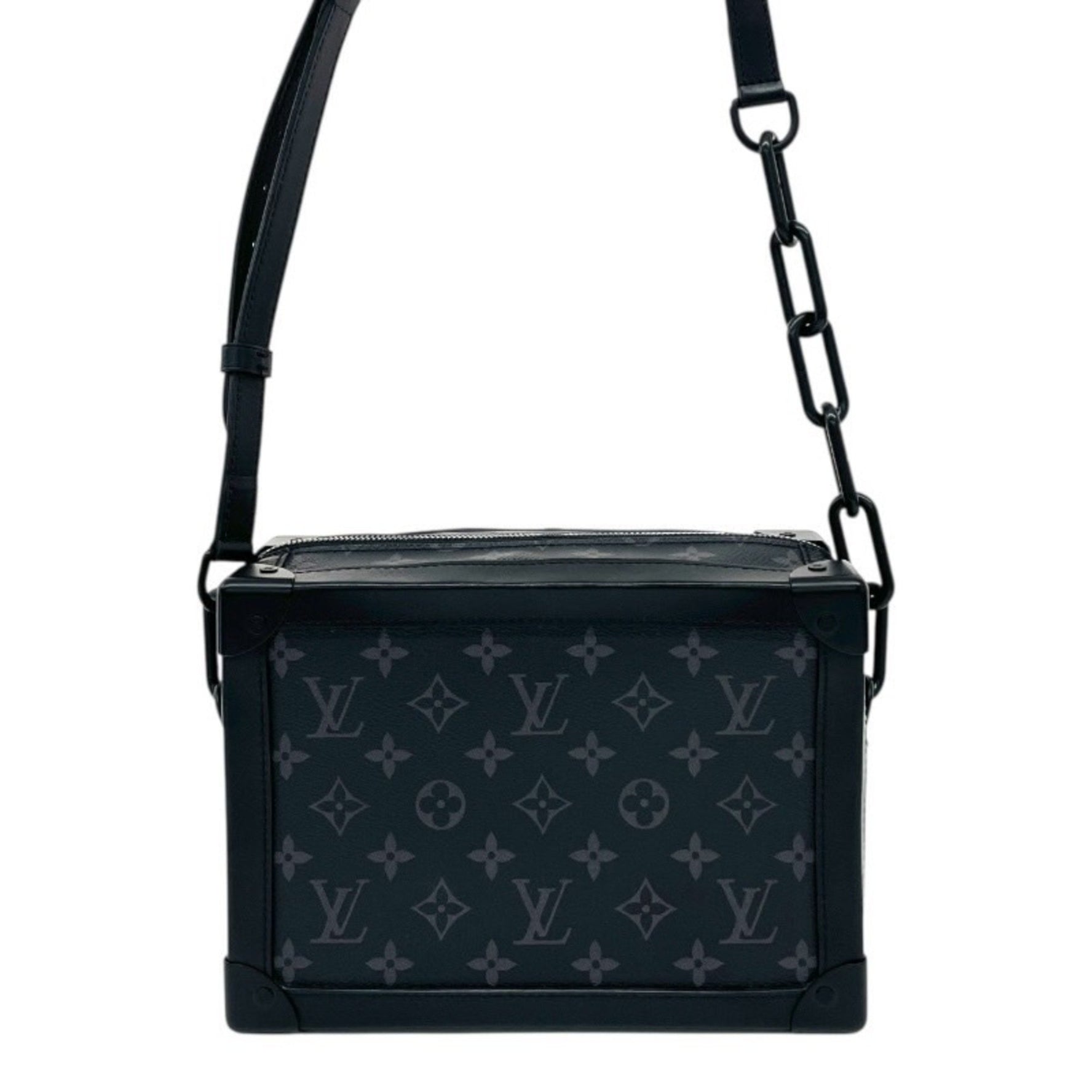 Louis Vuitton Soft Trunk Shoulder Bag Monogram Eclipse