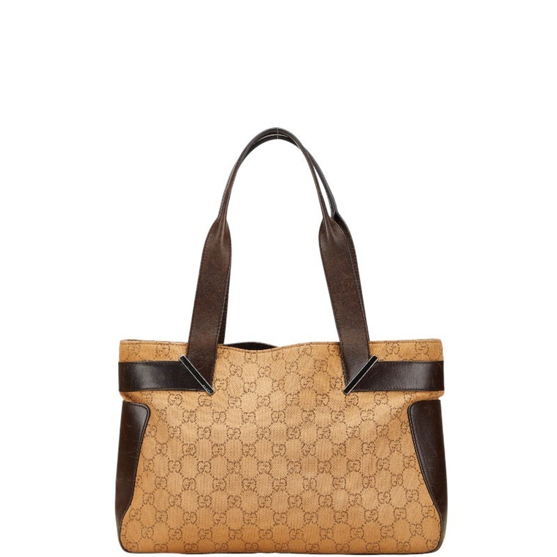 Gucci GG Canvas Tote Bag Leather
