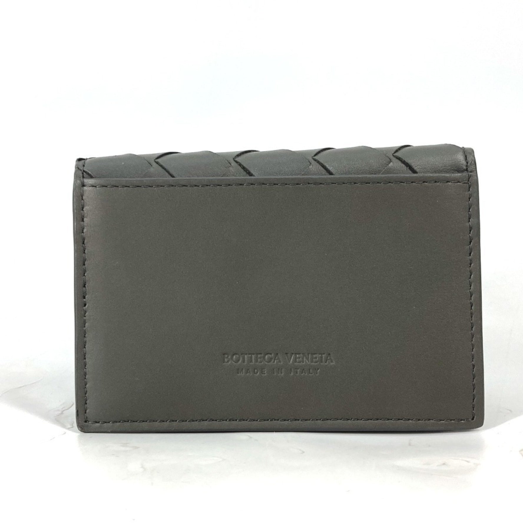 BOTTEGA VENETA Bifold Intrecciato Leather Pass Case/Business Card Case Like New