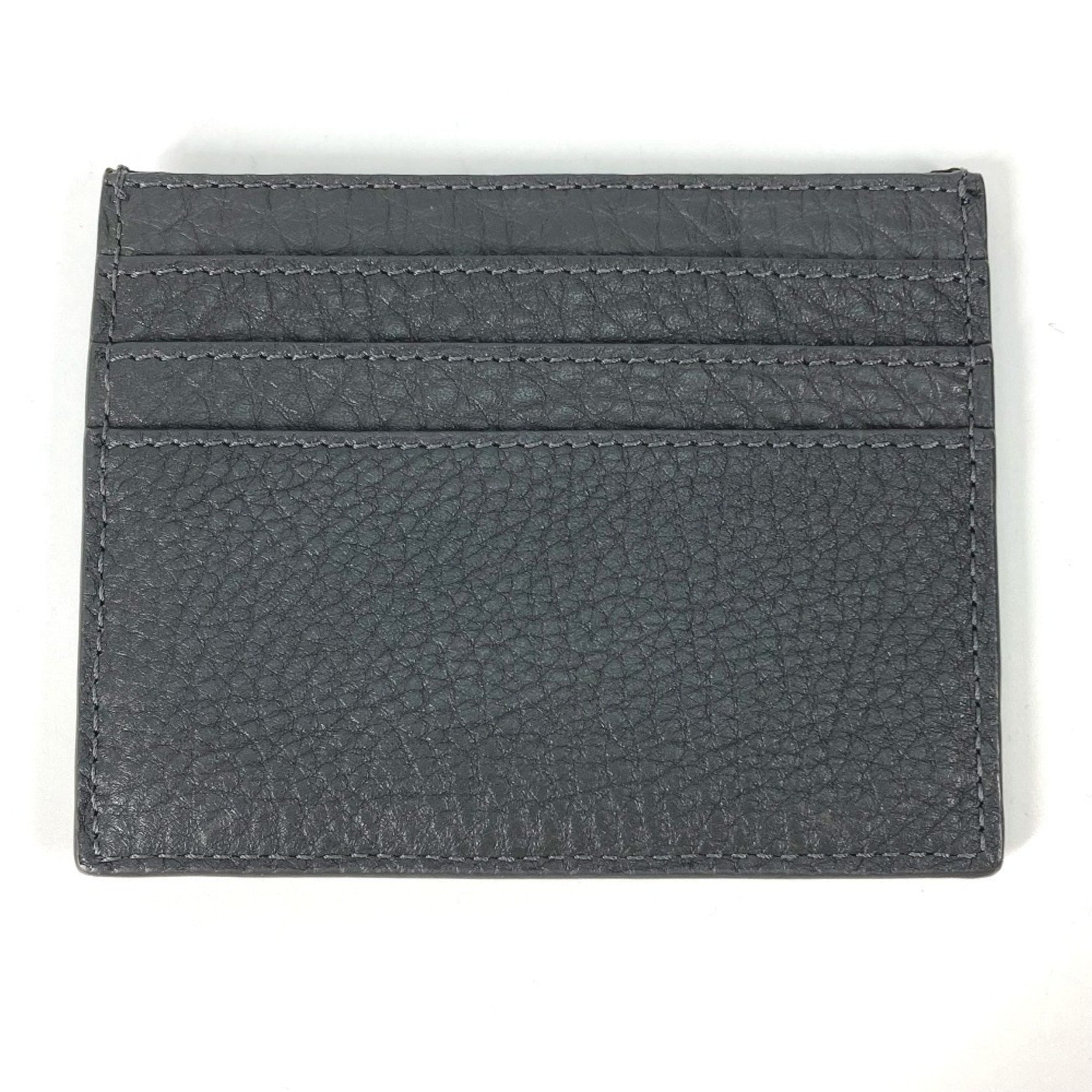 FENDI Logo Two-Tone Business Card Case, Pass Leather, Men's, Gray