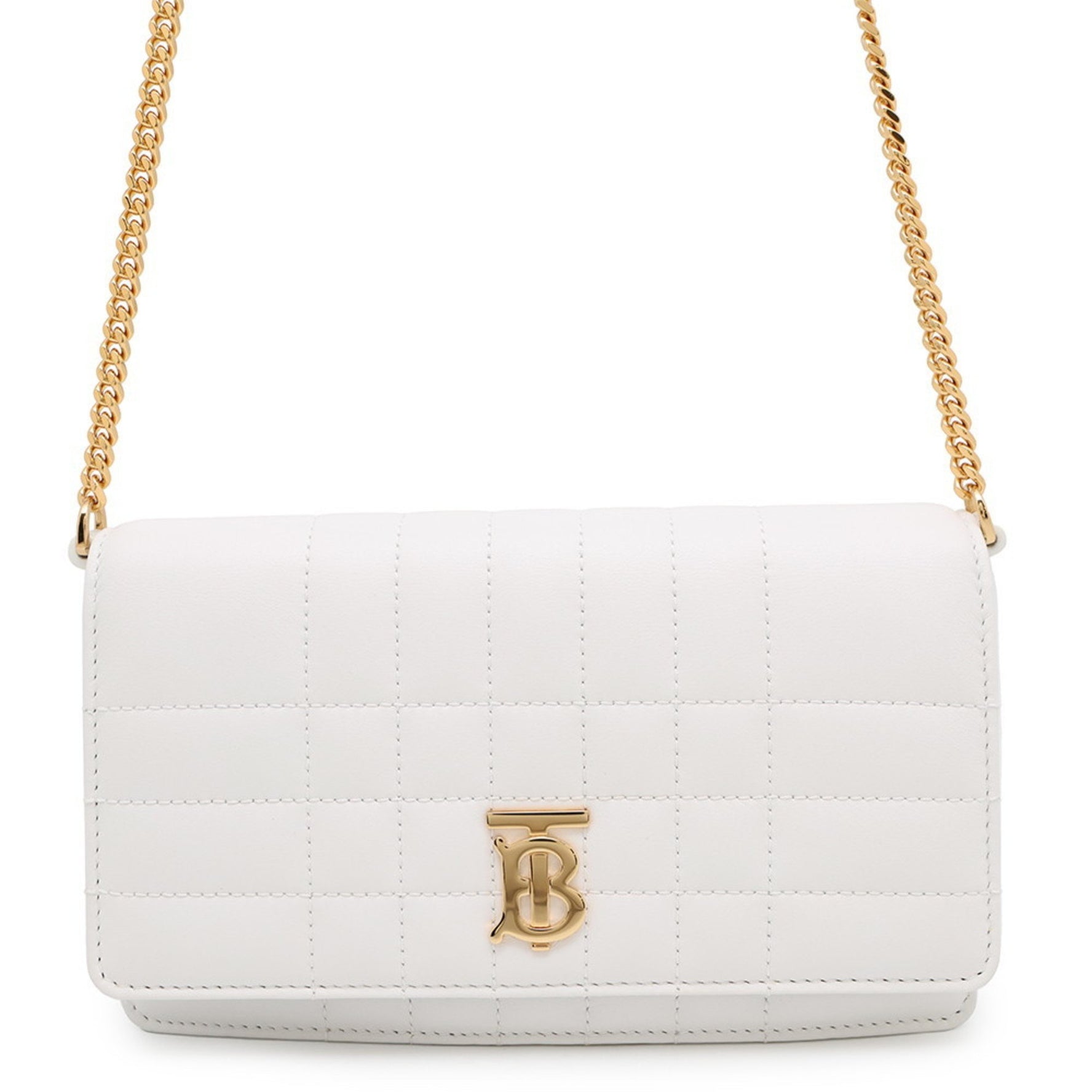Burberry Chain Shoulder Bag Rolla Clutch Leather