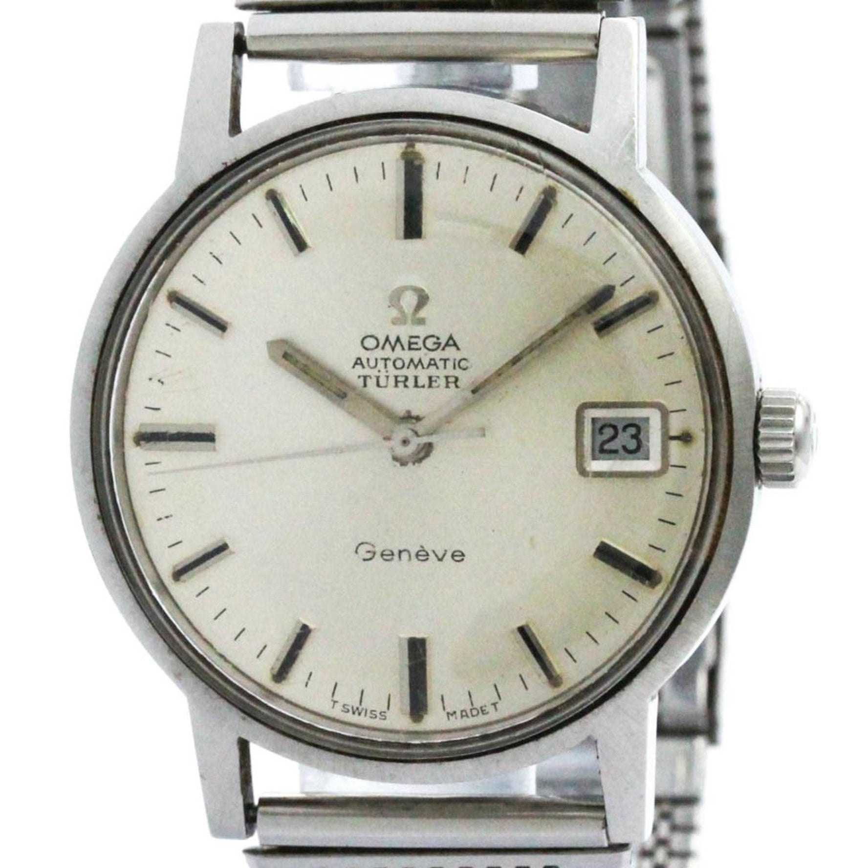 Vintage OMEGA Geneve Turler Date Cal 565 Steel Automatic Watch 166.070 BF574799