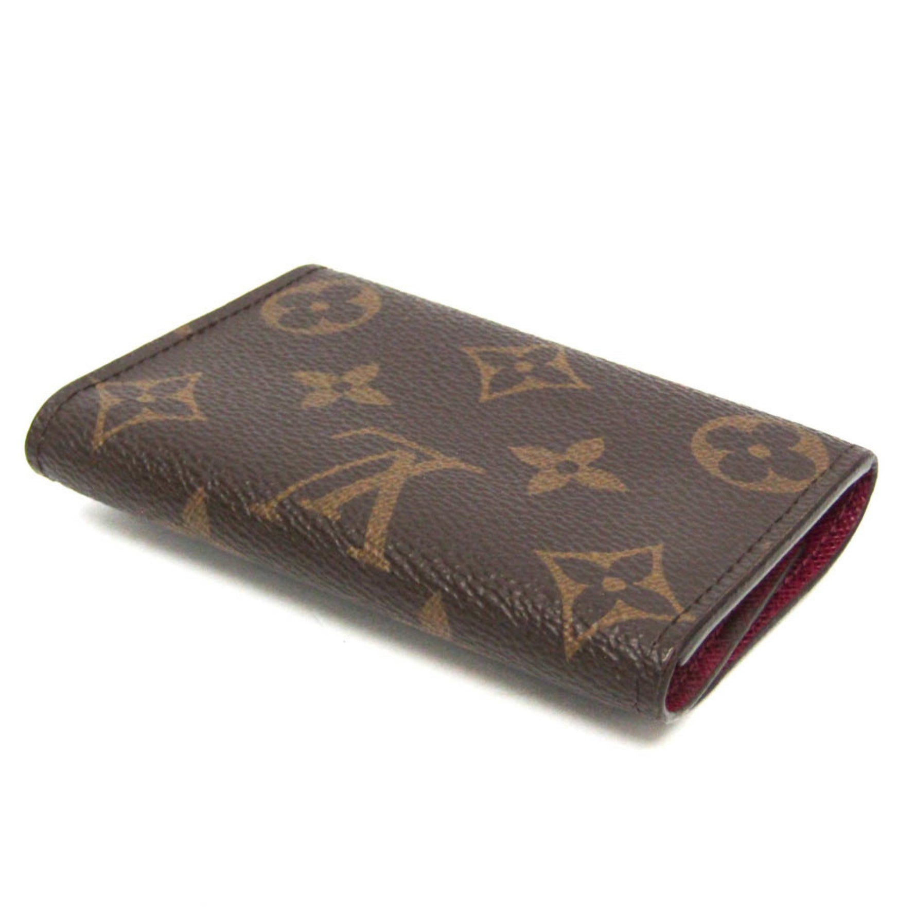Louis Vuitton Monogram 6 Key Holder Monogram Key Case Brown,Fuchsia