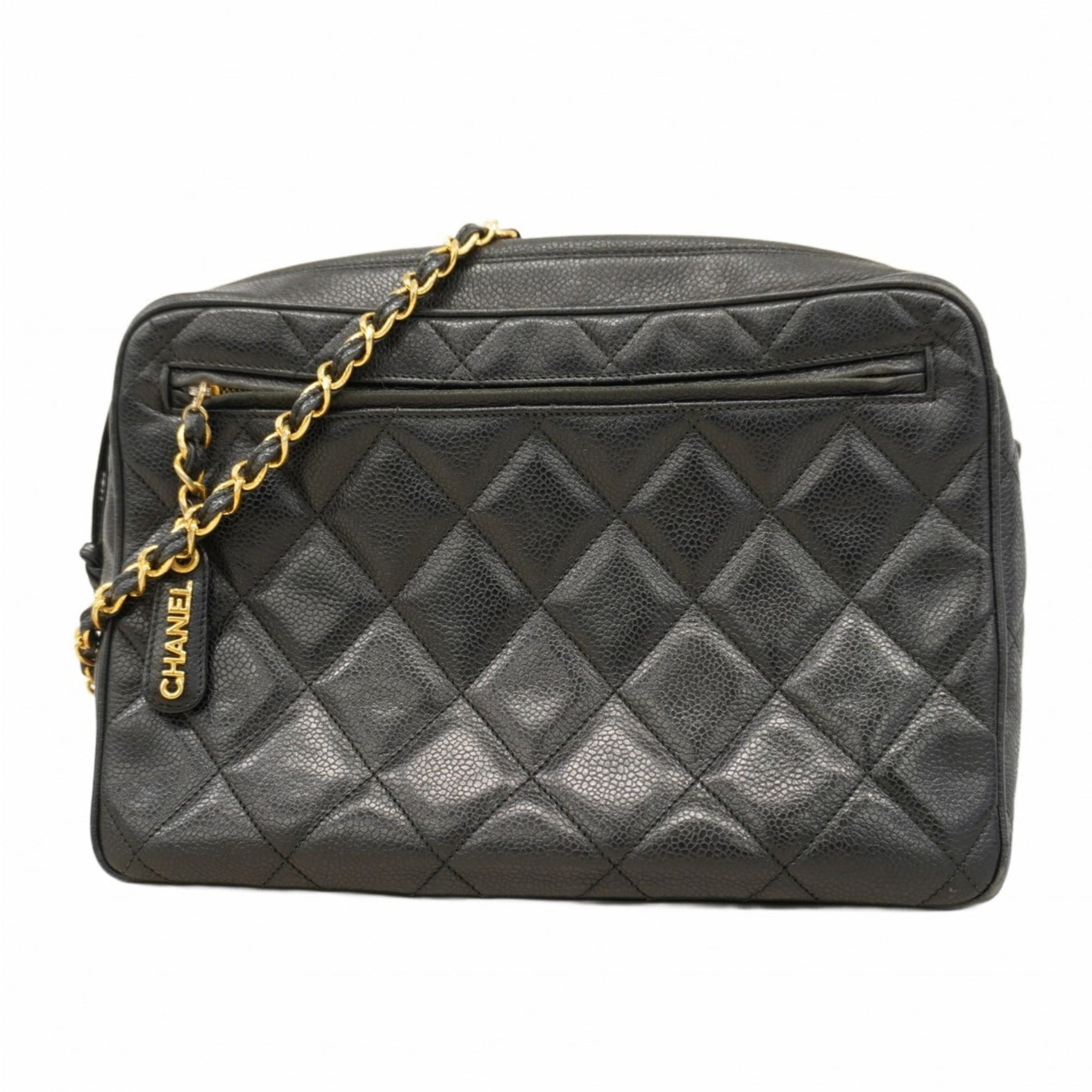 Chanel Shoulder Bag Chain Caviar Skin
