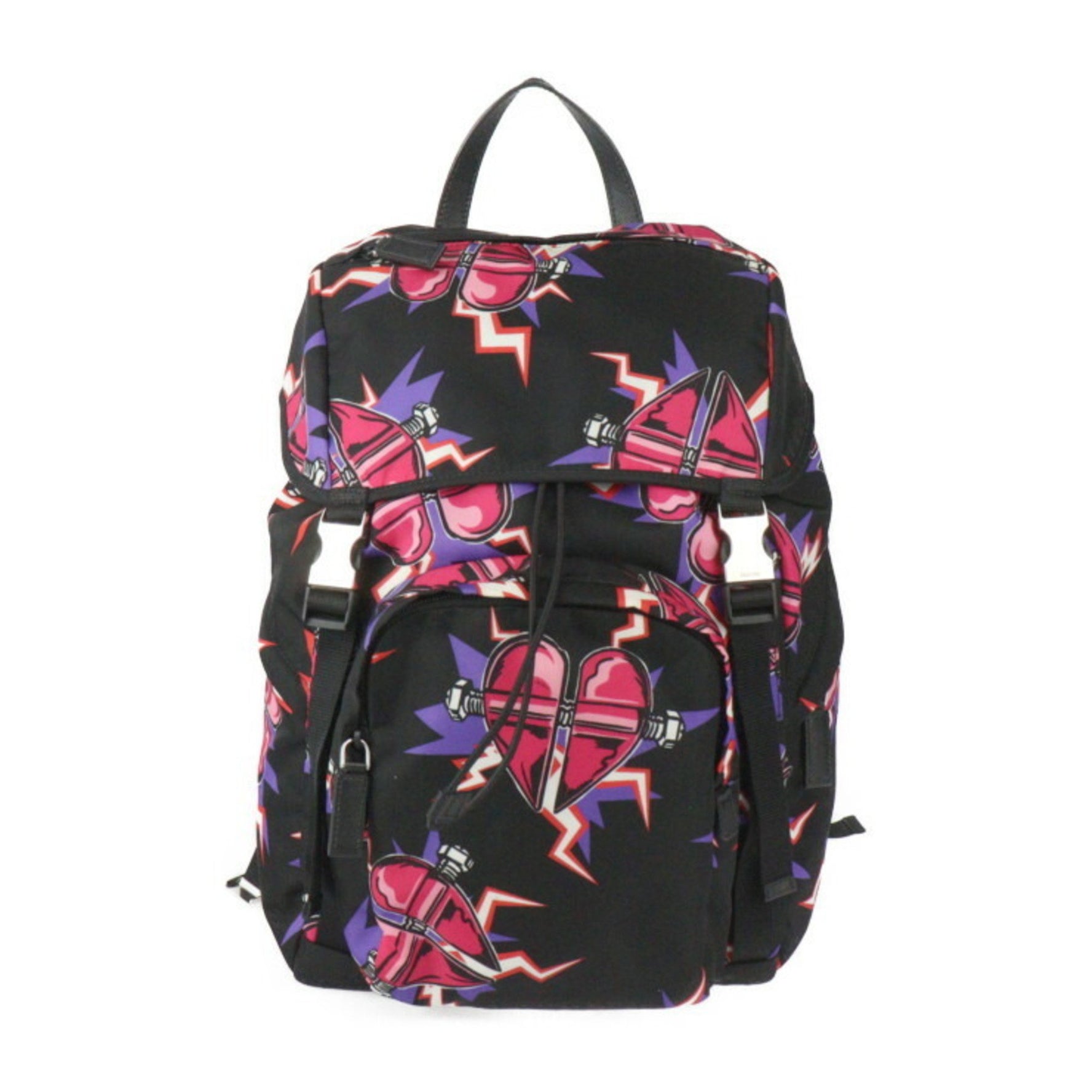 PRADA Prada Frankenstein Backpack Universal Studios Collaboration Backpack/Daypack 2VZ135 Nylon Black Fuchsia R2415073007063