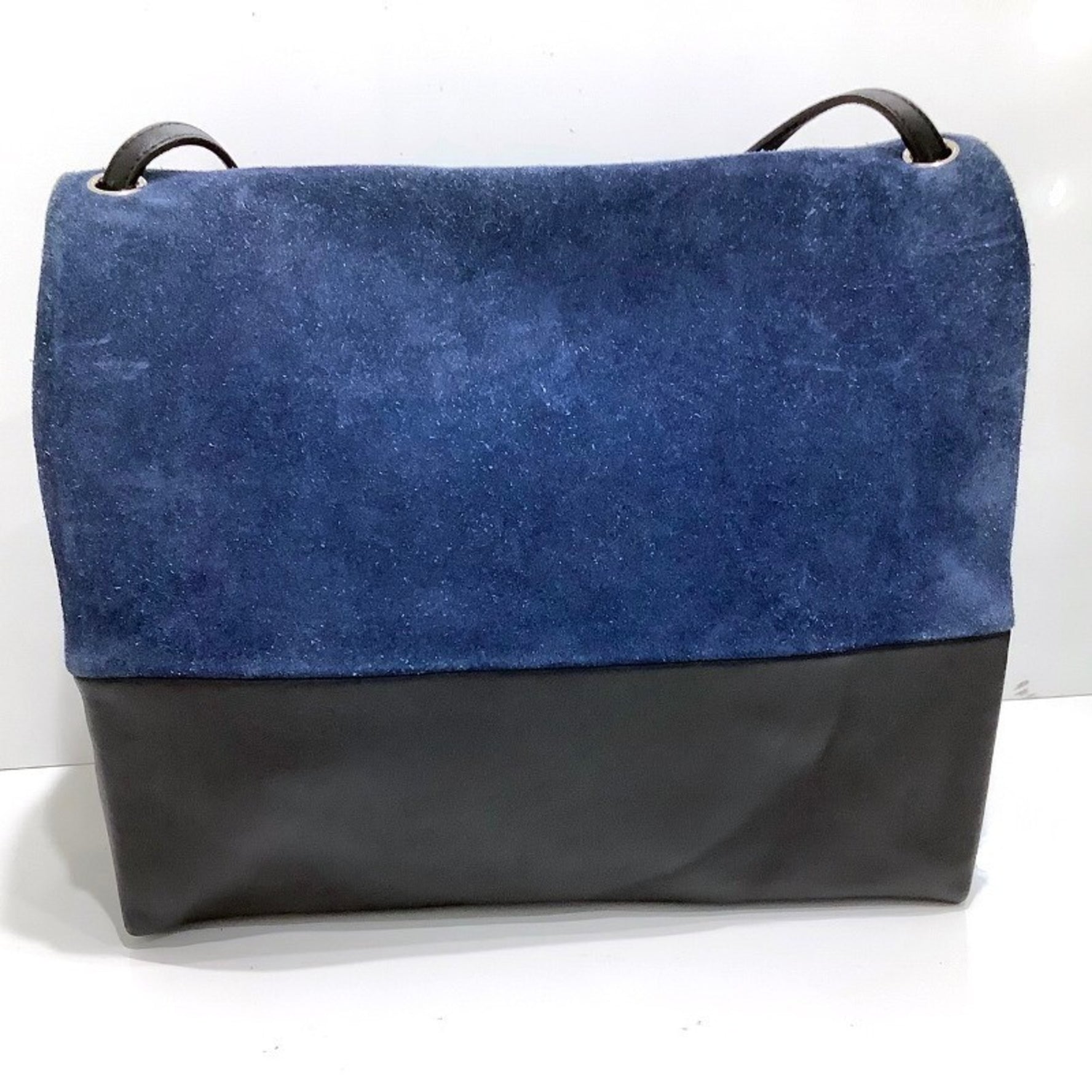 CELINE All Soft One Shoulder Bag in Leather, Suede, Navy, and Black