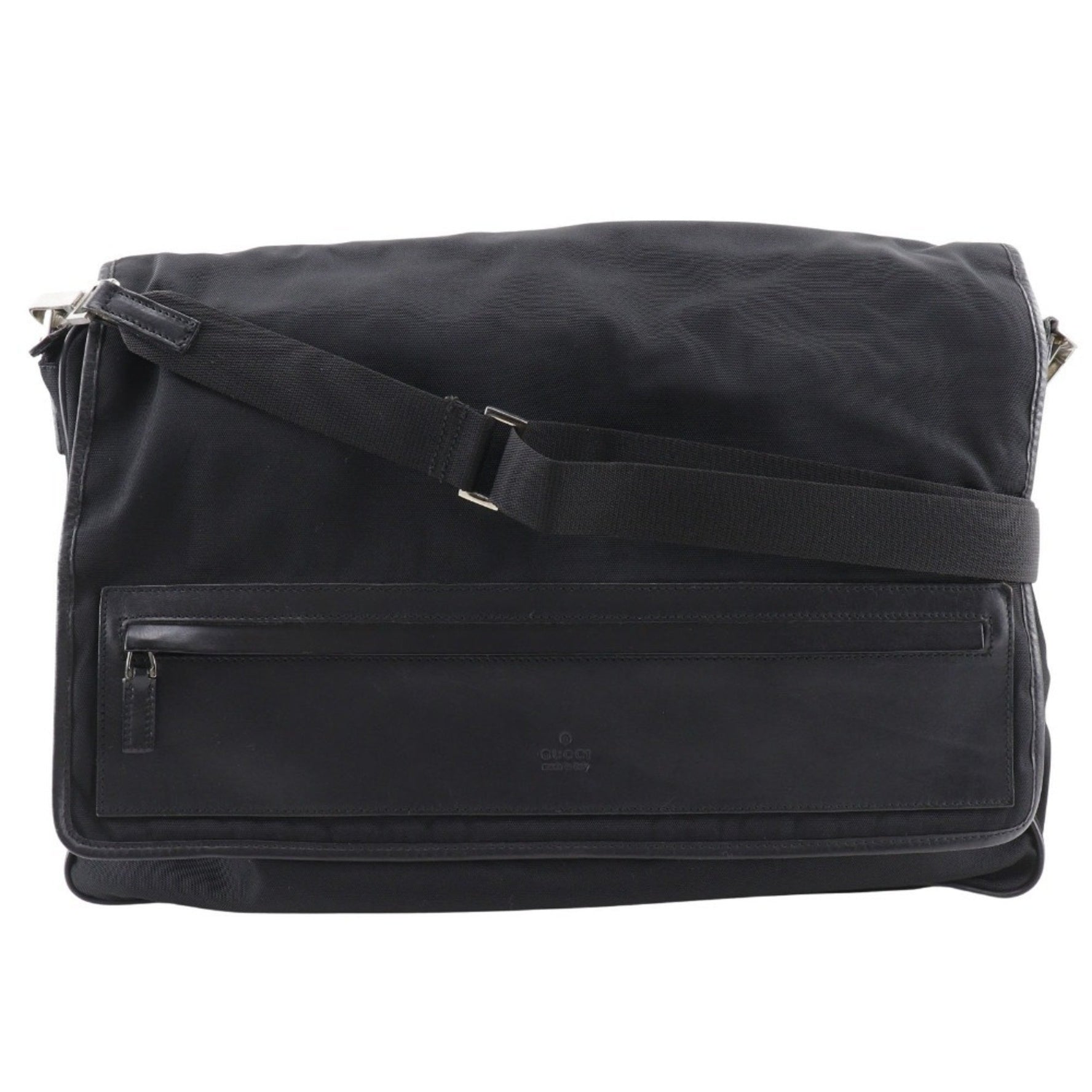 GUCCI Crossbody Shoulder Bag 019 0376 Nylon Canvas Velcro
