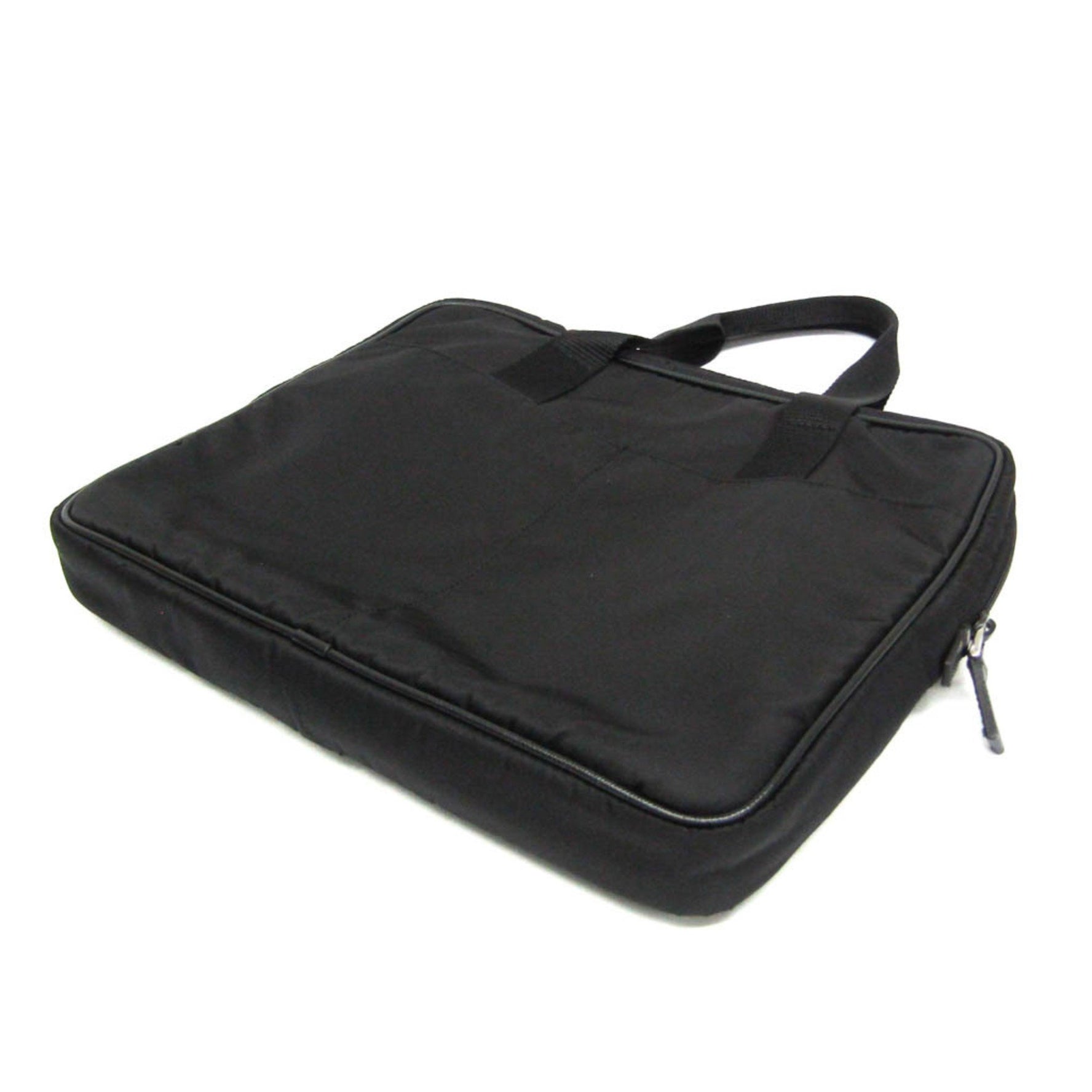 Prada Women,Men Leather,Nylon Handbag Black