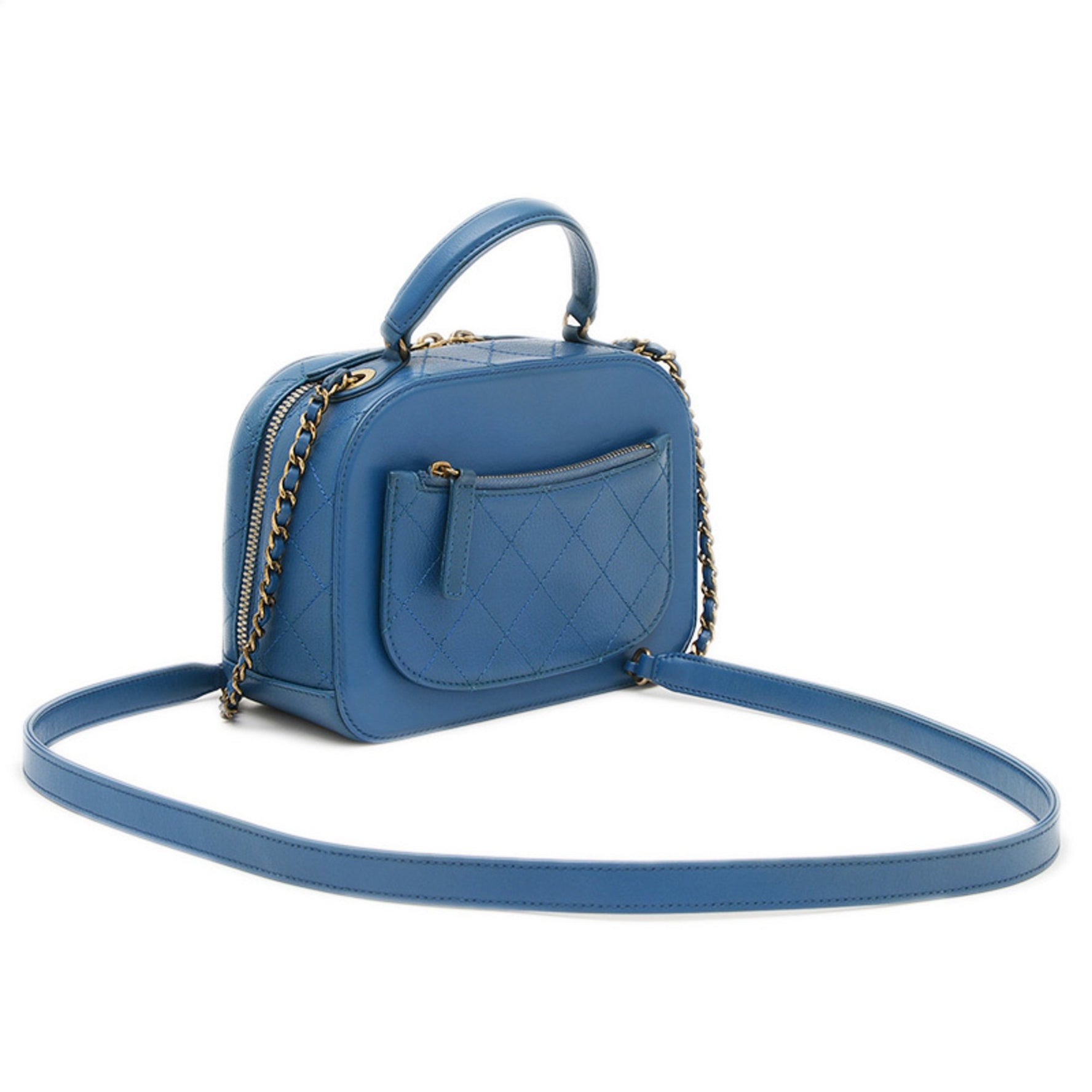 Chanel Coco Mark Hand Shoulder Bag with Chain Strap, Calfskin, Gold Hardware