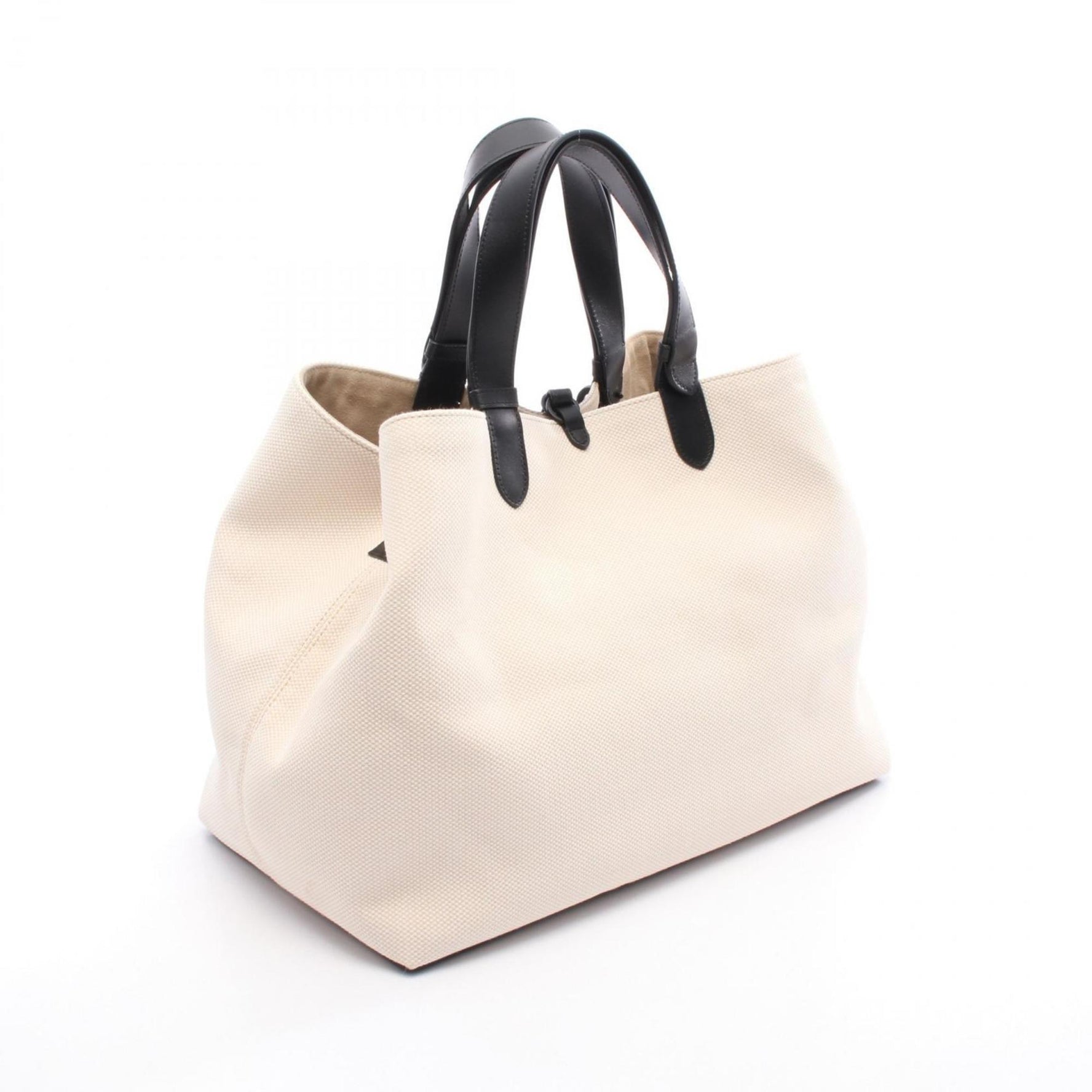 Christian Dior Dior Toujours Large Handbag, Canvas and Leather, Ivory Black