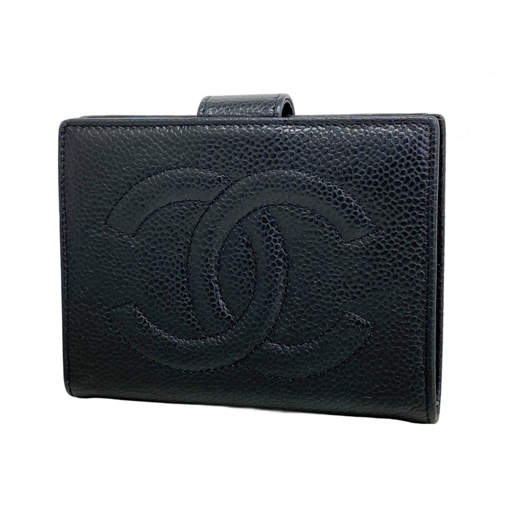 Chanel caviar leather wallet