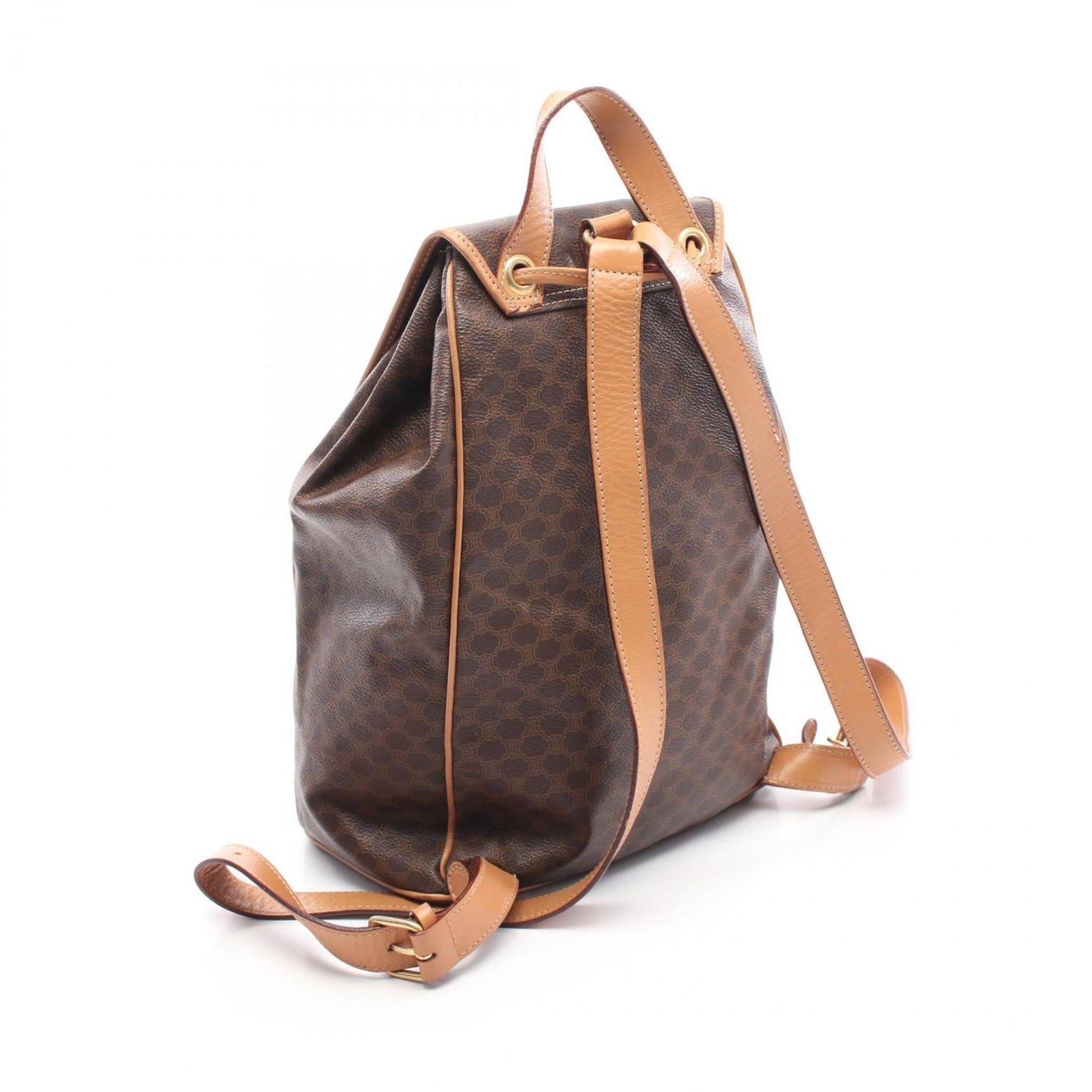 Celine Macadam Backpack Bag, PVC-Coated Canvas and Leather