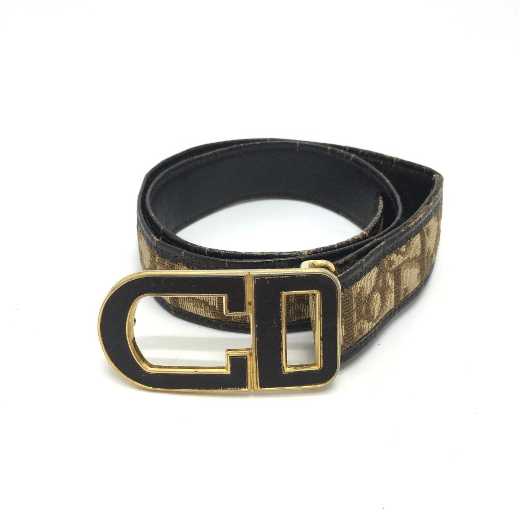 Christian Dior Christian Trotter belt x Brown