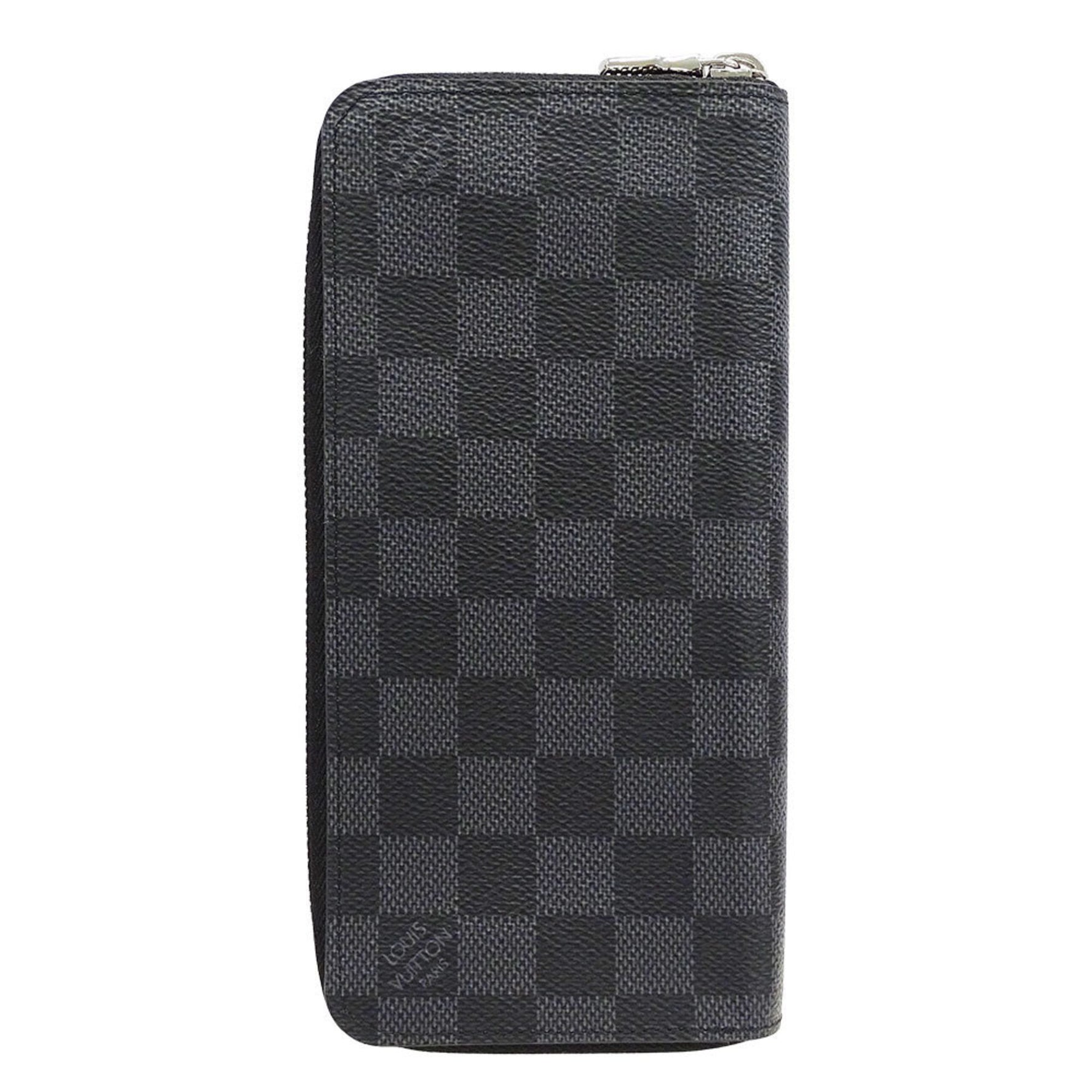 Louis Vuitton Damier Graphite Canvas Zippy Wallet Vertical Round Zipper