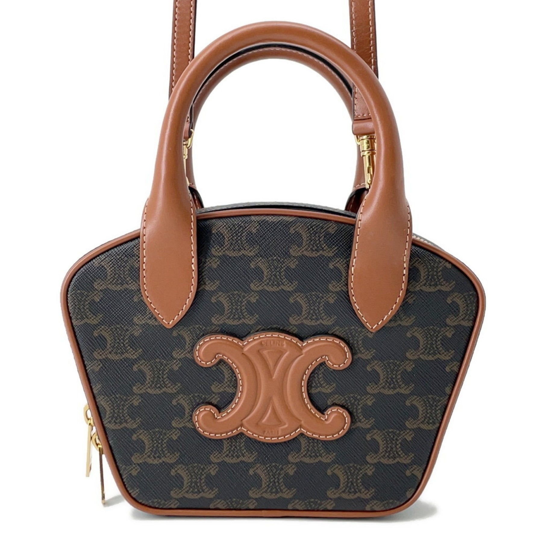 Celine Triomphe Mini Handbag Brown