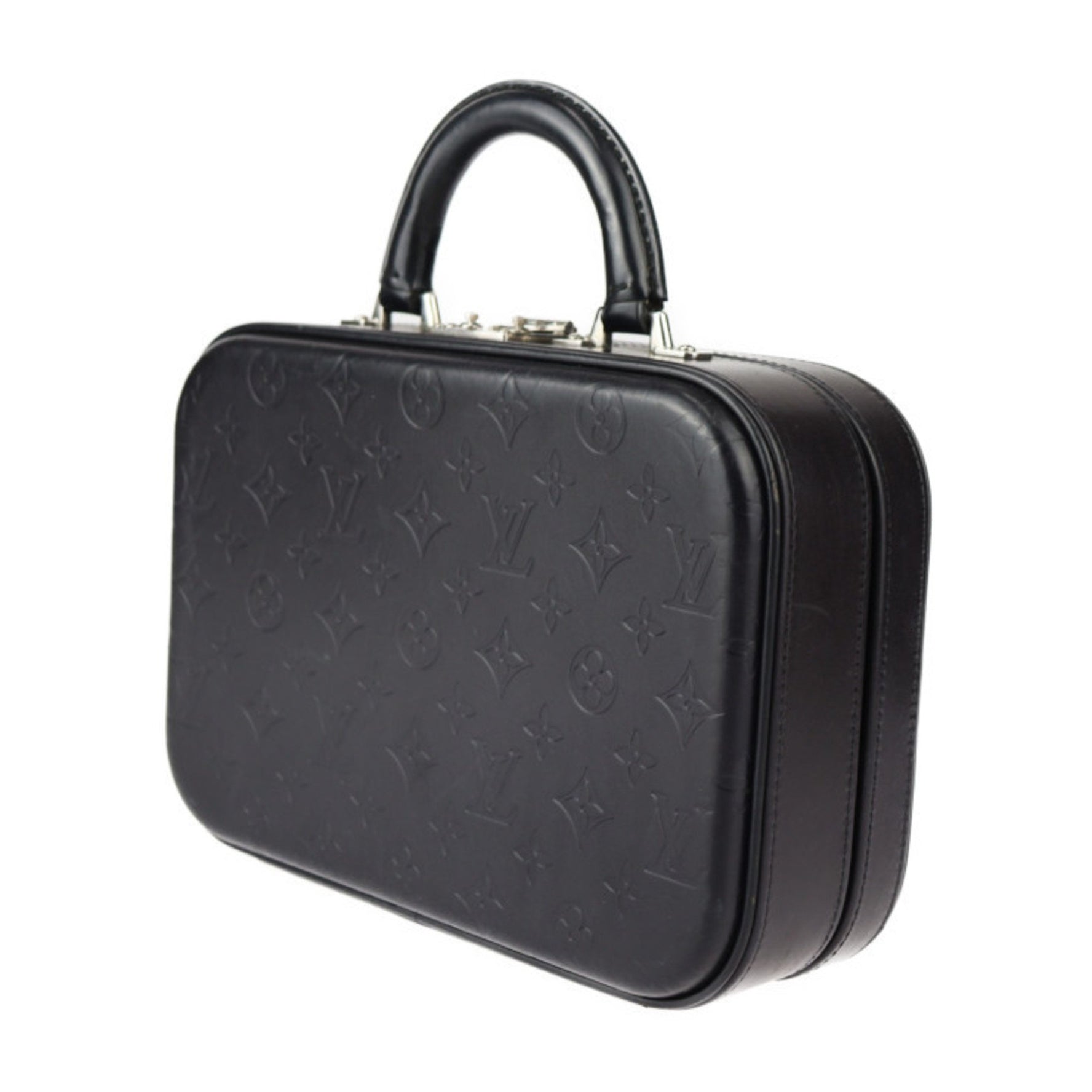 Louis Vuitton Valisette PM Monogram Glace Handbag Leather Mini Trunk