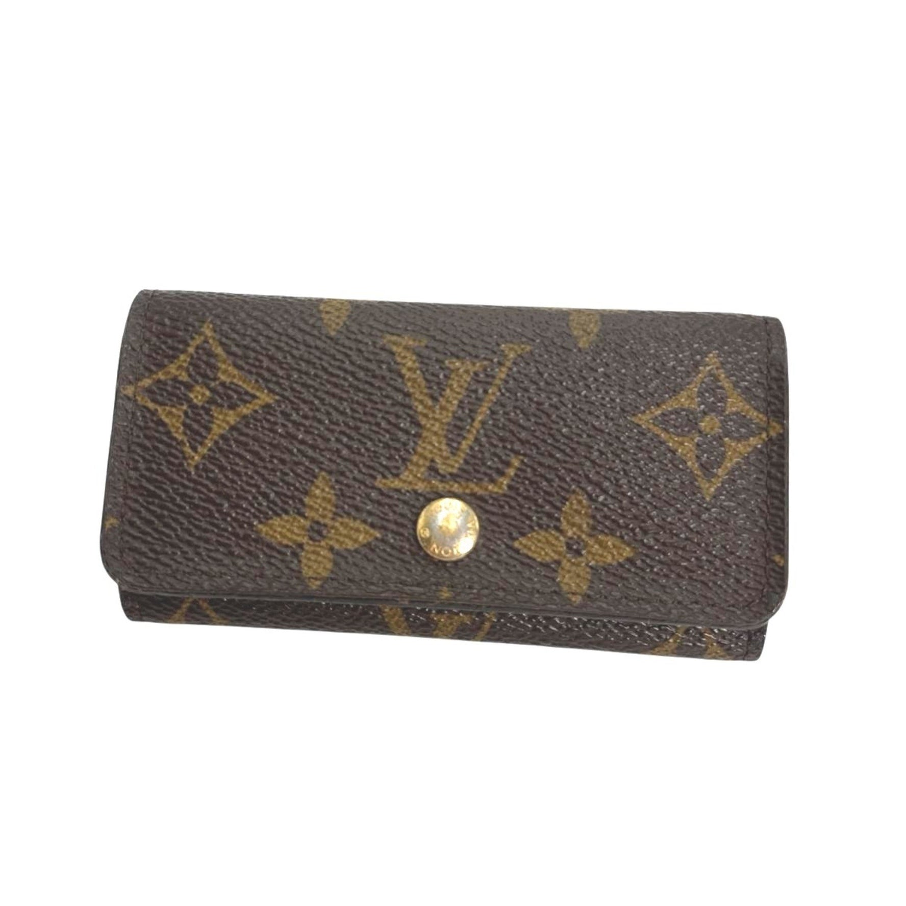 Louis Vuitton Key Case 4 Monogram Multicle Canvas Brown