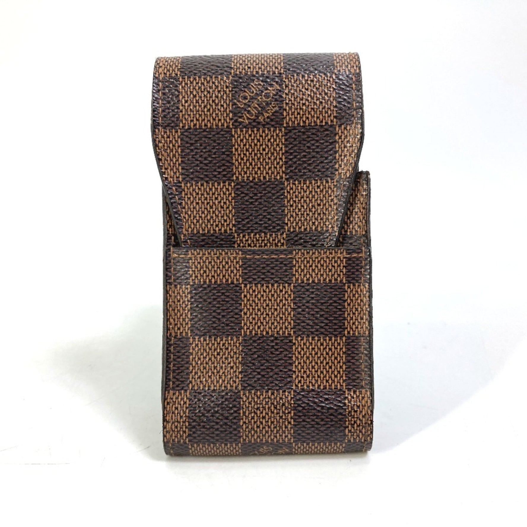 Louis Vuitton Damier cigarette case smoking supplies pouch Cigarette case Ebene