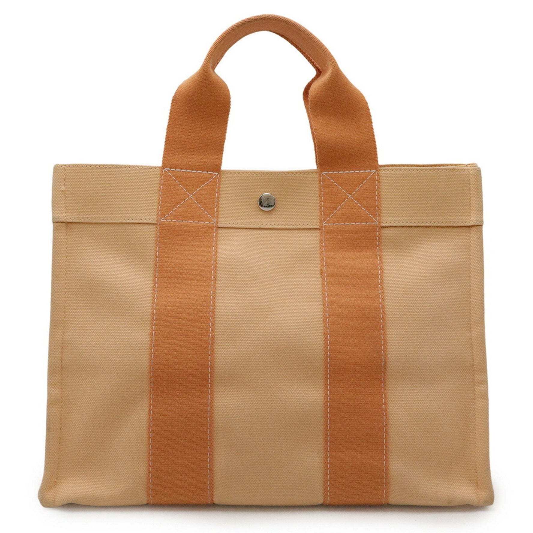 HERMES Coquillage PM Bora Tote Bag, pastel canvas handbag. Pouch not included.