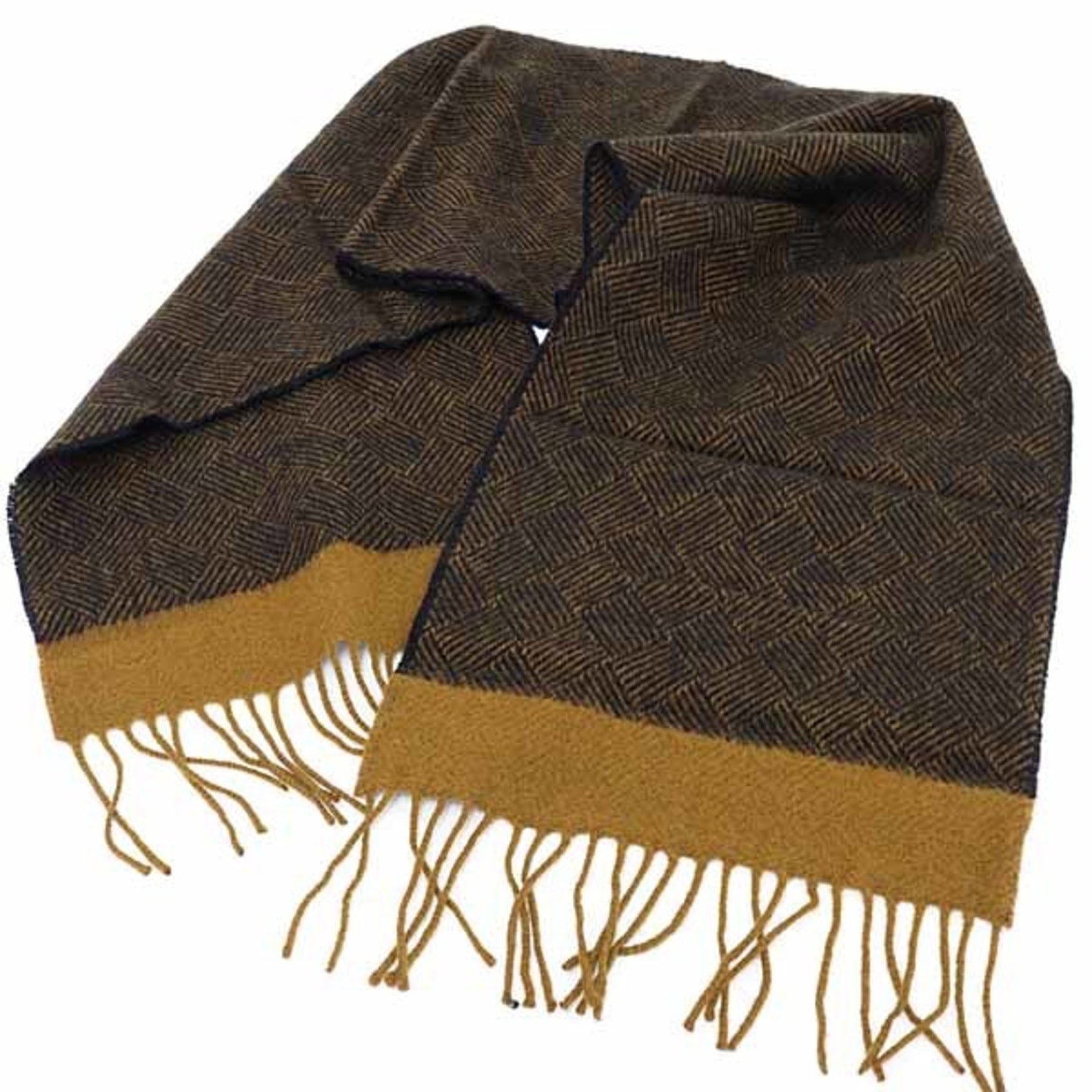 Christian Dior MONSIEUR Lambswool Scarf in Black and Brown