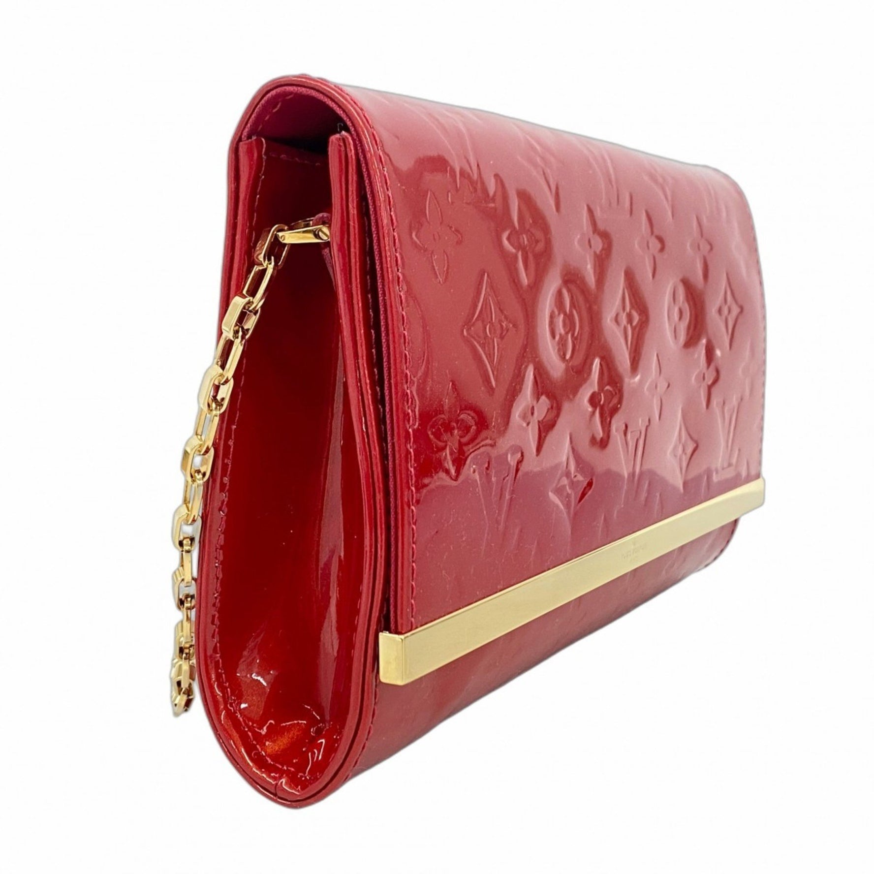 Louis Vuitton Vernis Clutch Anna M90095 Pomme d'Amour Handbag for Women
