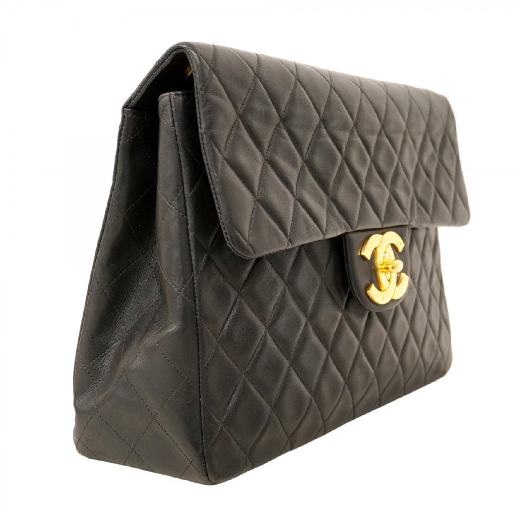 Chanel Shoulder Bag, Large Matelasse, Double Chain, Lambskin