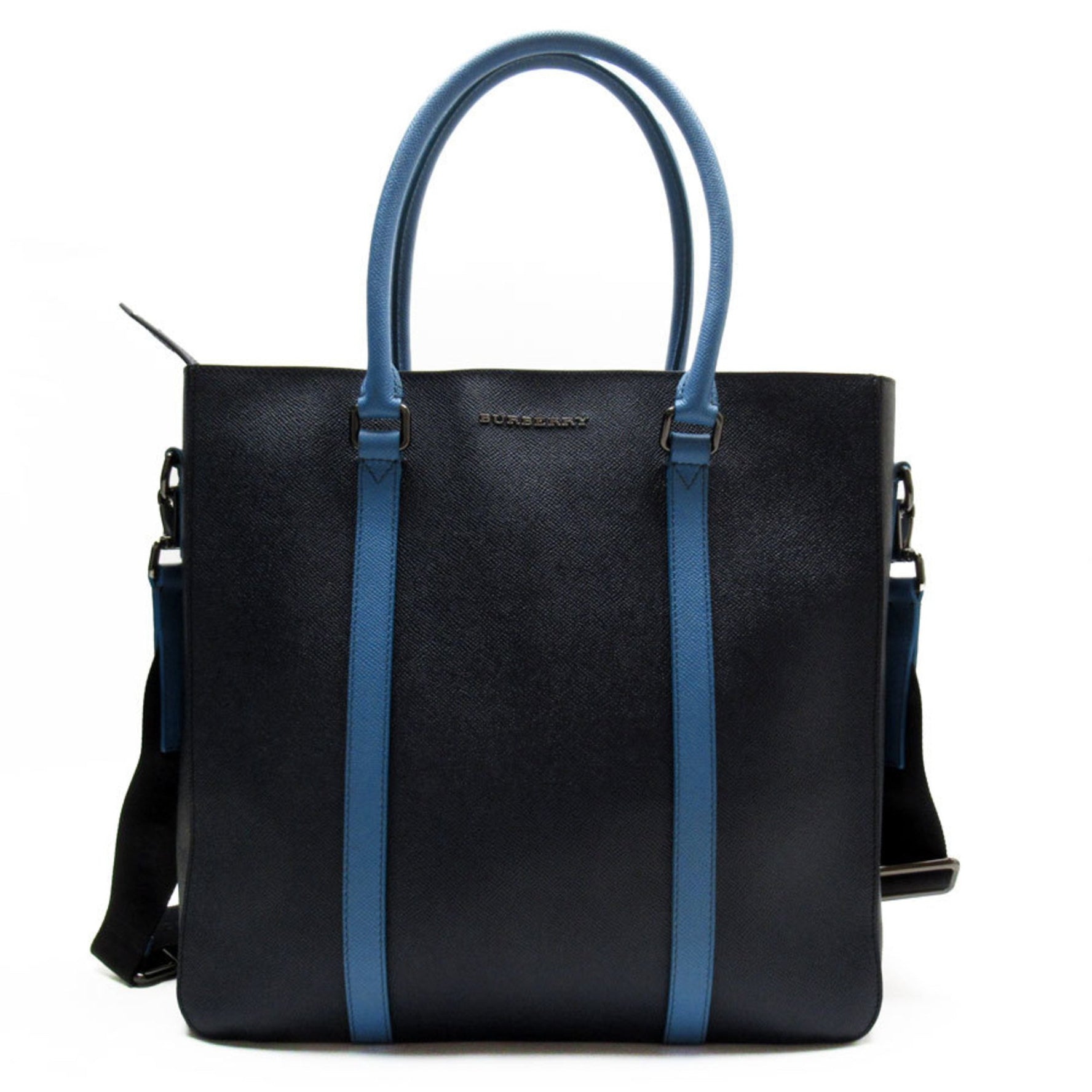 Burberry Handbag Shoulder Bag Leather Navy x Blue Men's Women's t19241a