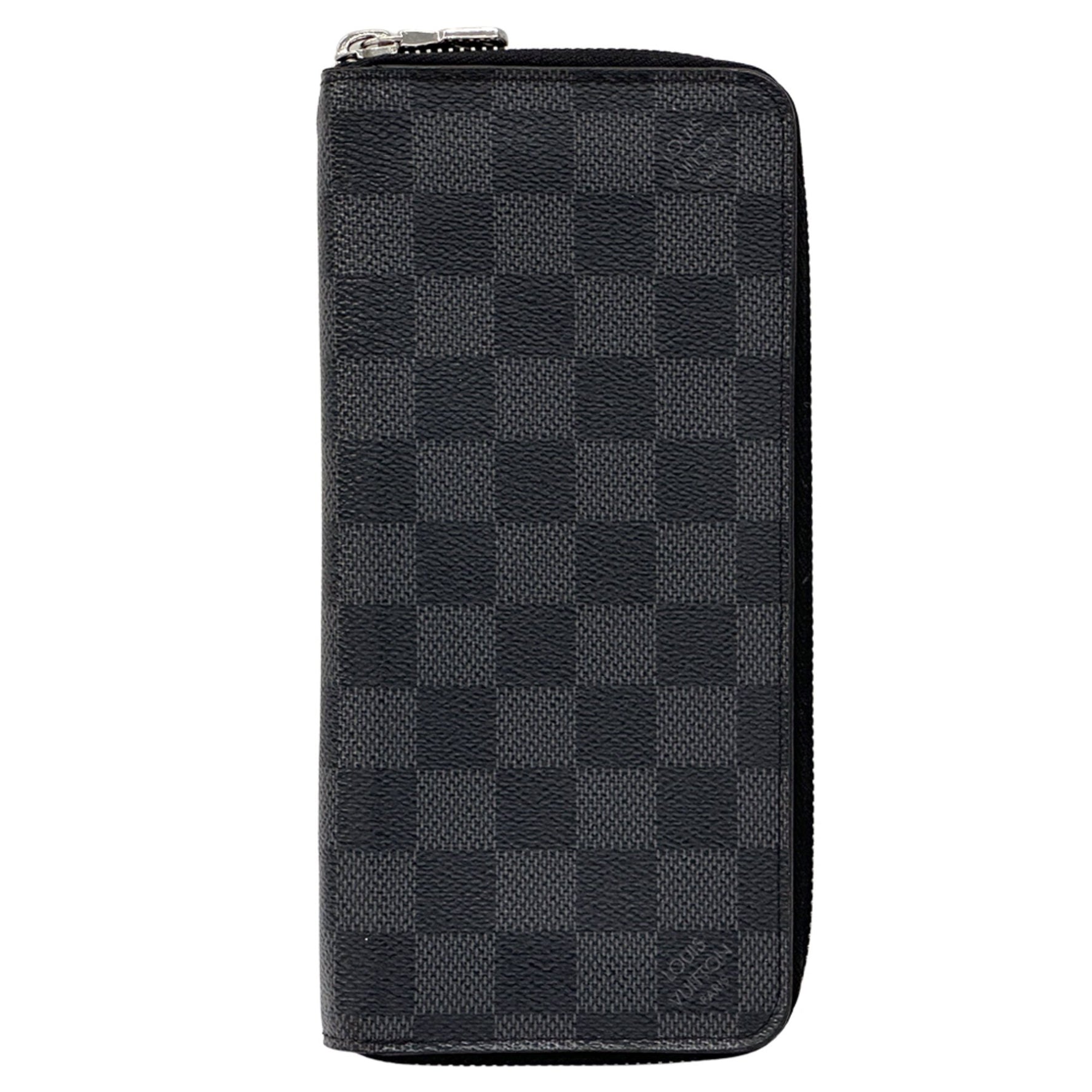 Louis Vuitton Damier Graphite Canvas Zippy Wallet Vertical Gray