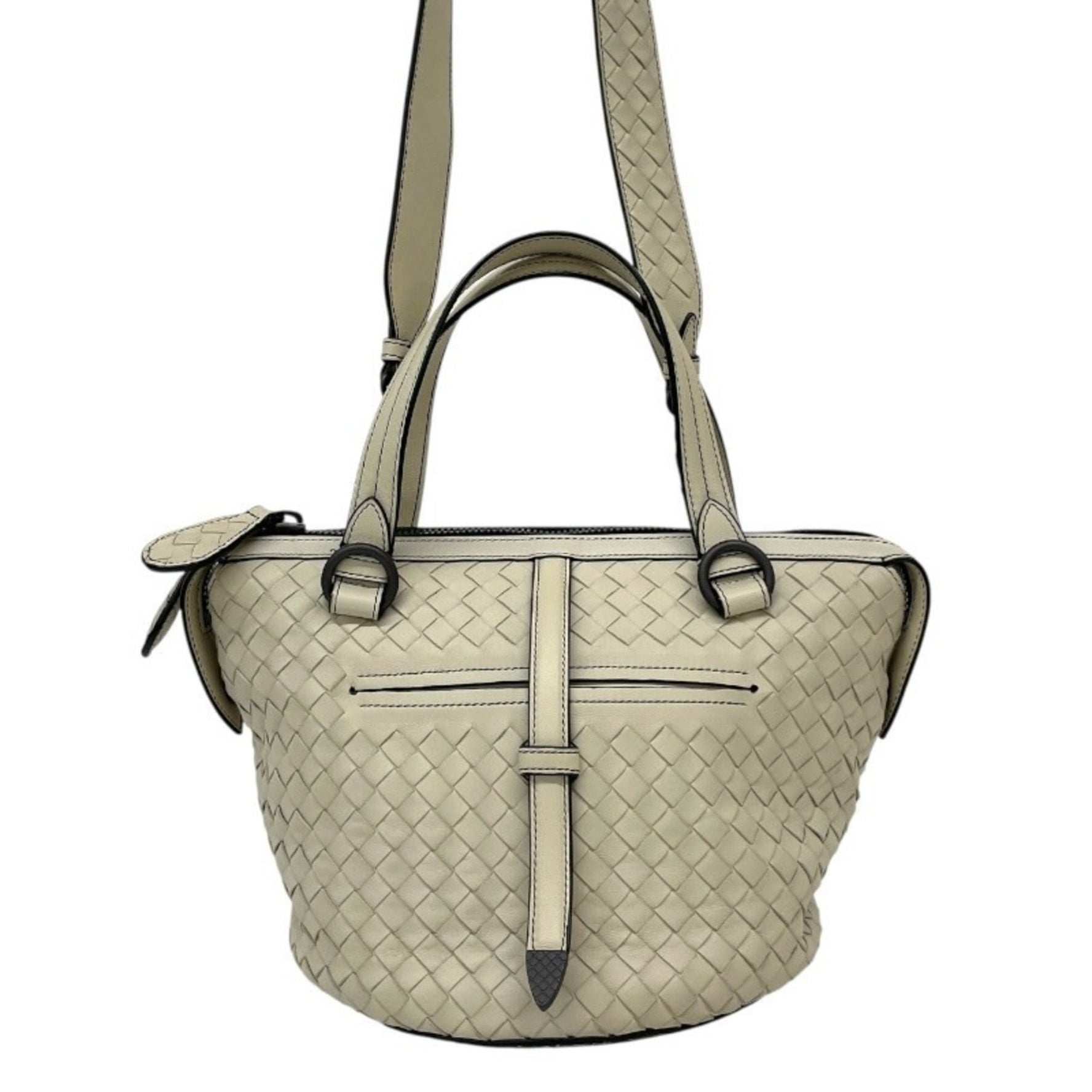 BOTTEGA VENETA Tamboura Handbag in Intrecciato Leather Shoulder Bag