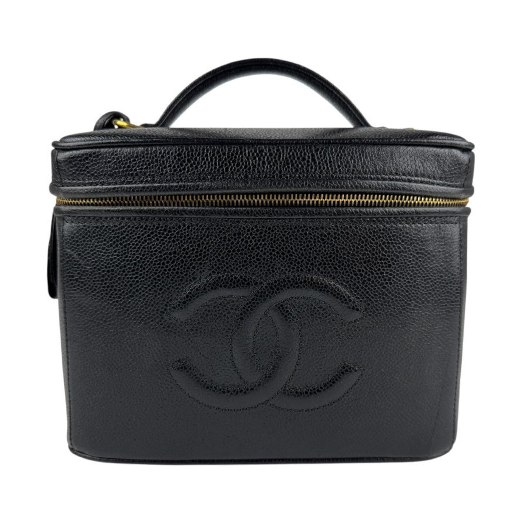 CHANEL Handbag Vanity Bag Caviar Skin Leather