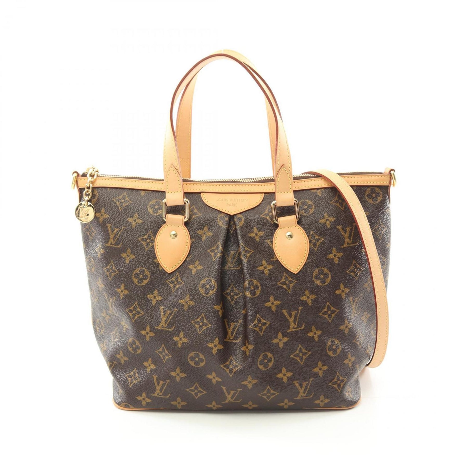 Louis Vuitton Palermo PM Handbag Coated Canvas Leather Monogram